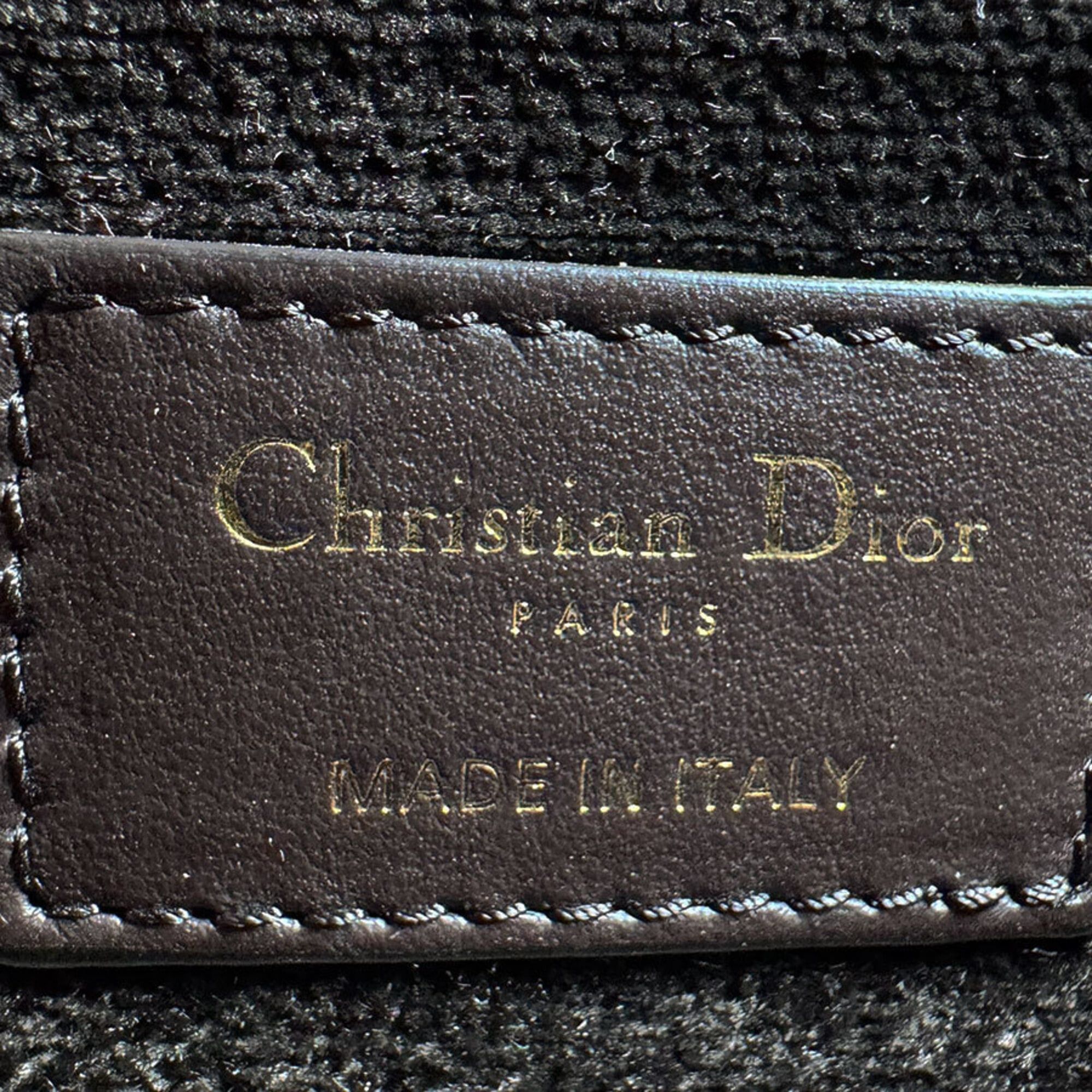Dior Christian Dior Lady Delight handbag/shoulder bag, canvas velour, brown, yellow, orange, gold, women's, z9671 Size ONE SIZE - 13 Thumbnail
