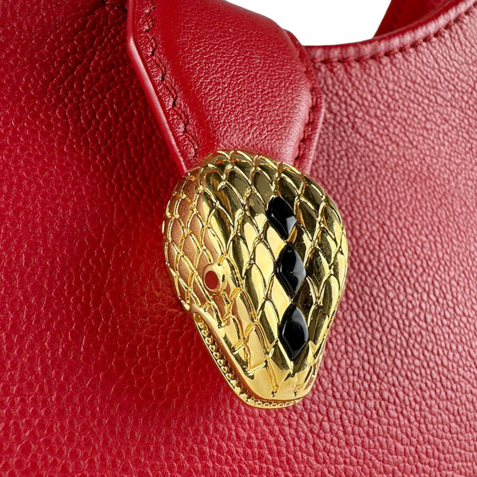 Bvlgari Bulgari BVLGARI Shoulder Bag Handbag Serpenti Forever Leather Red Women's z9690 Size ONE SIZE - 11 Thumbnail