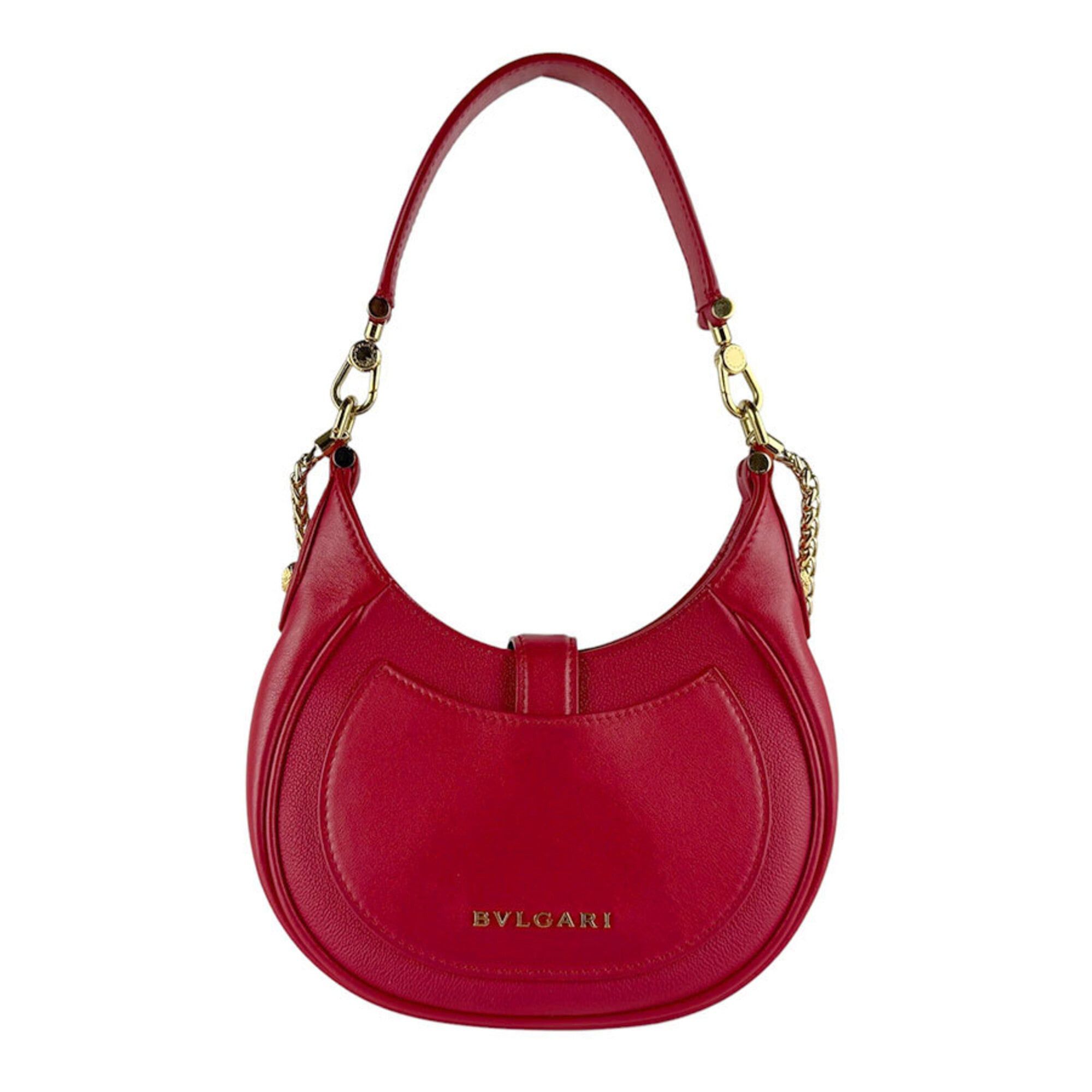 Bvlgari Bulgari BVLGARI Shoulder Bag Handbag Serpenti Forever Leather Red Women's z9690 Size ONE SIZE - 3 Thumbnail