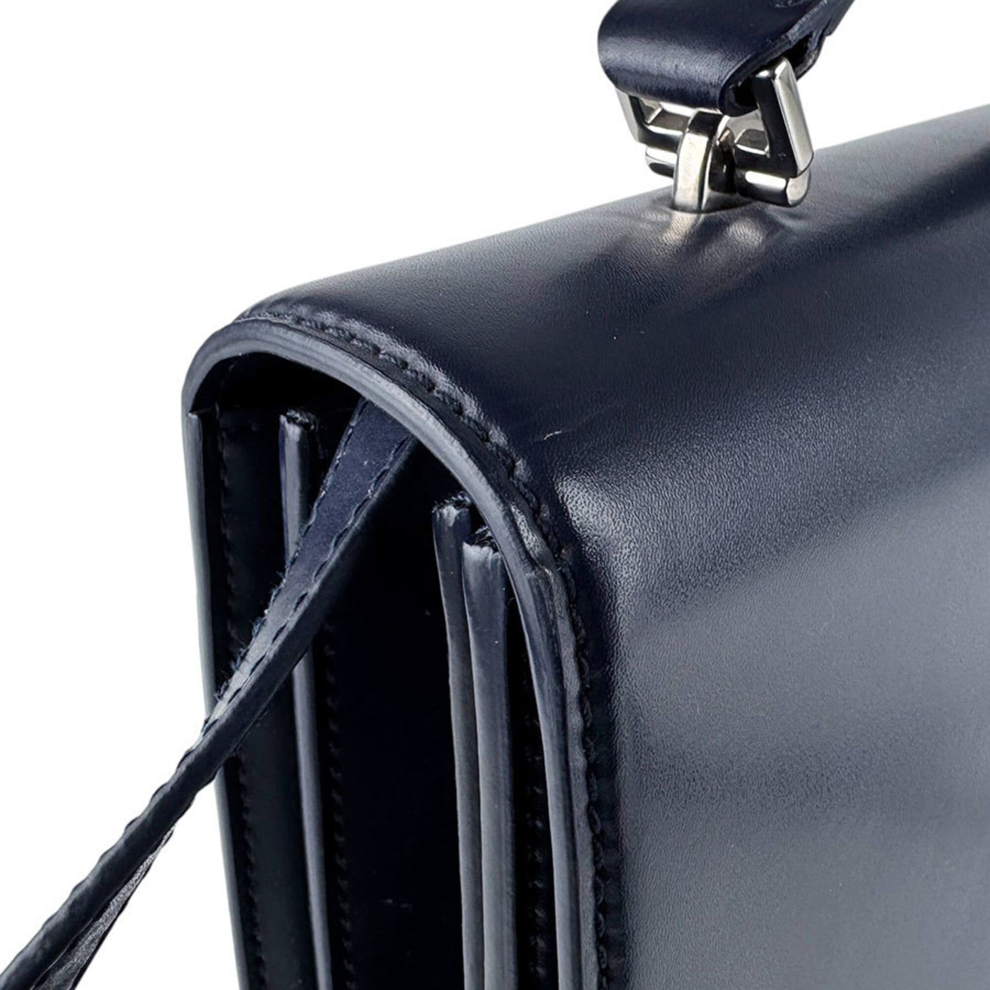 Saint Laurent Paris Saint Laurent shoulder bag, leather, navy, women's, 495913 z9672 Size ONE SIZE - 6 Thumbnail