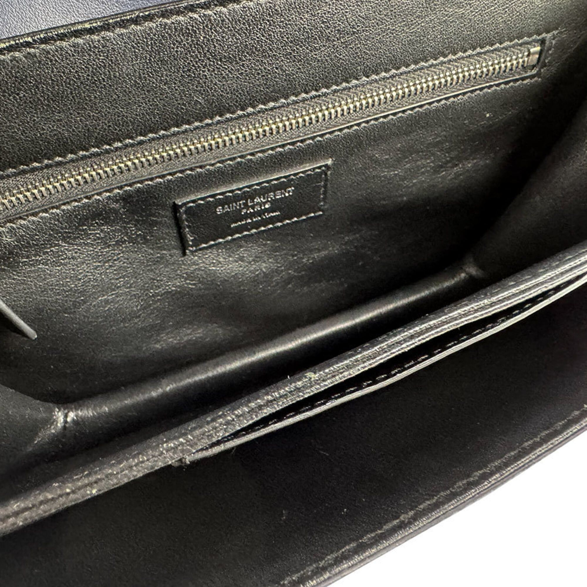 Saint Laurent Paris Saint Laurent shoulder bag, leather, navy, women's, 495913 z9672 Size ONE SIZE - 5 Thumbnail