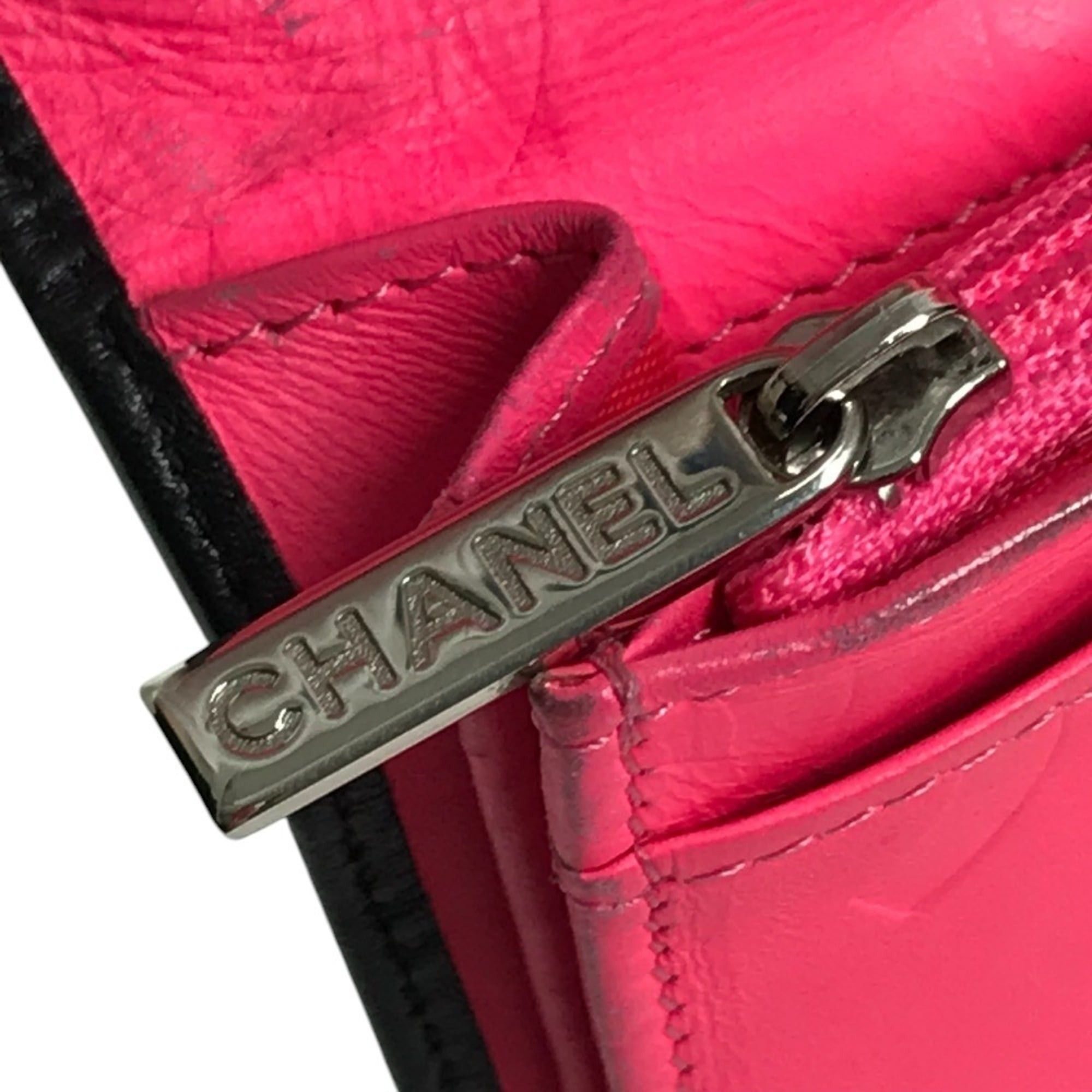 Other CHANEL A26717 Cambon Line CC Coco Mark Logo Long Wallet, Bi-fold, Leather, Men's/Women's, Black Size ONE SIZE - 17 Thumbnail