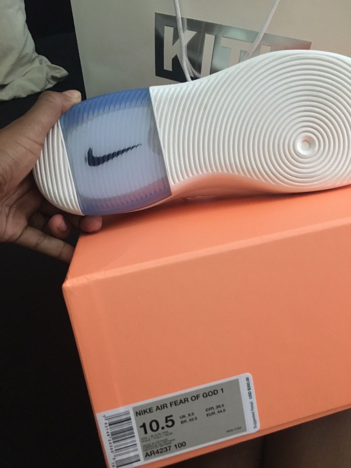 Fear of God × Nike Nike Air Fear of God 1 Sail 10.5 dead stock Size US 10.5 / EU 43-44 - 3 Thumbnail