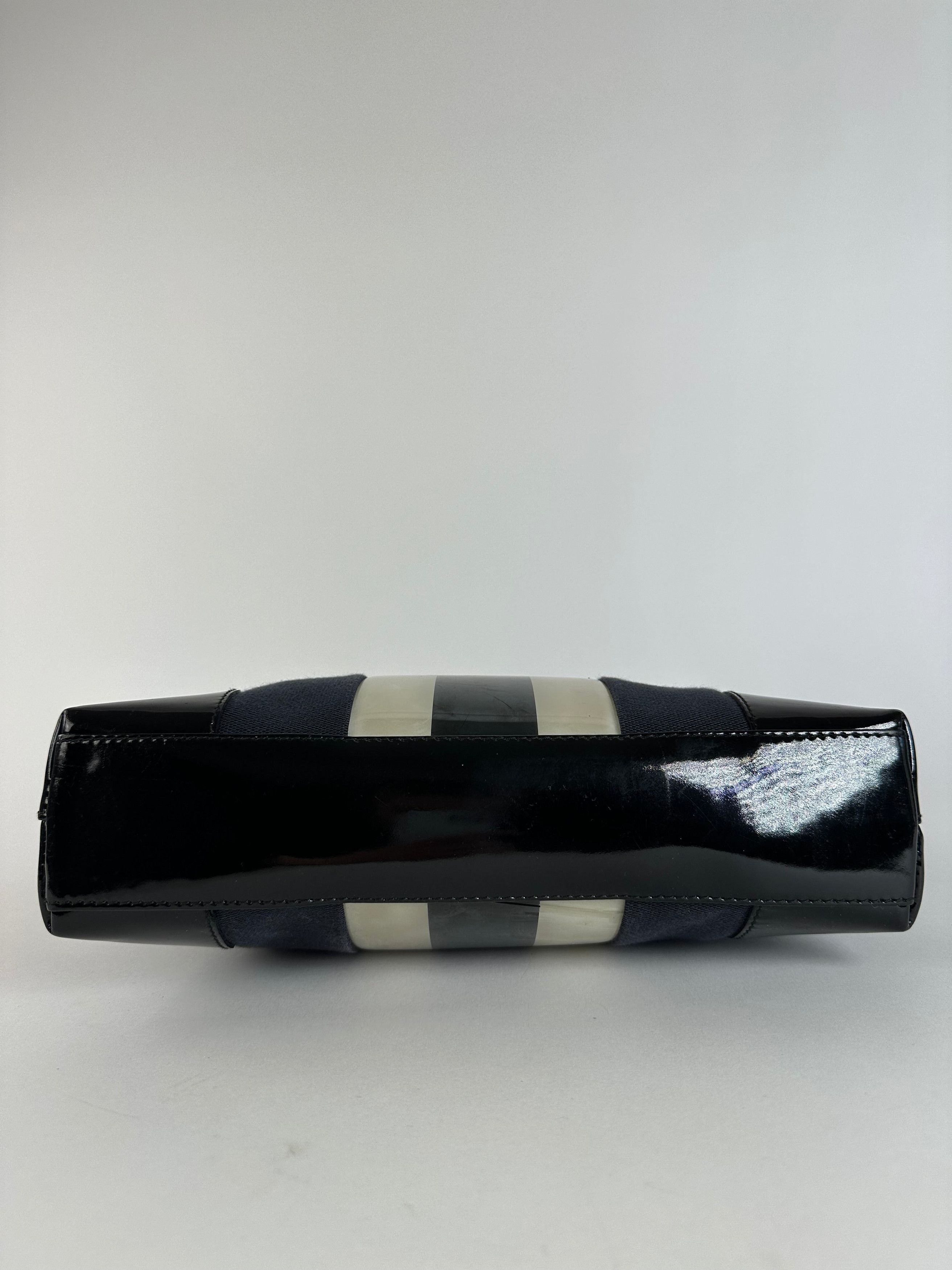 Gucci Vintage Canvas Shoulder Bag Black White Size ONE SIZE - 9 Thumbnail