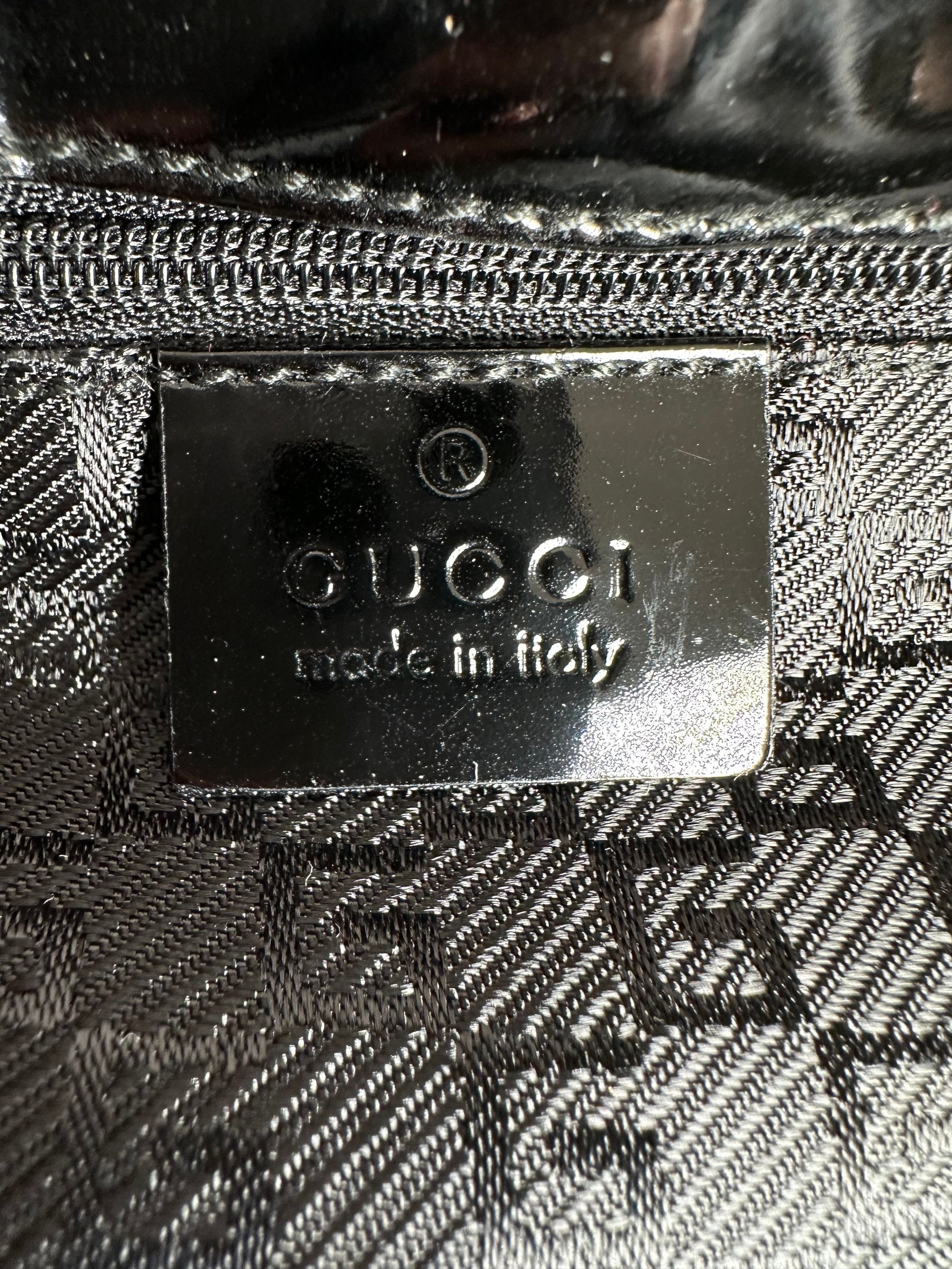 Gucci Vintage Canvas Shoulder Bag Black White Size ONE SIZE - 5 Thumbnail