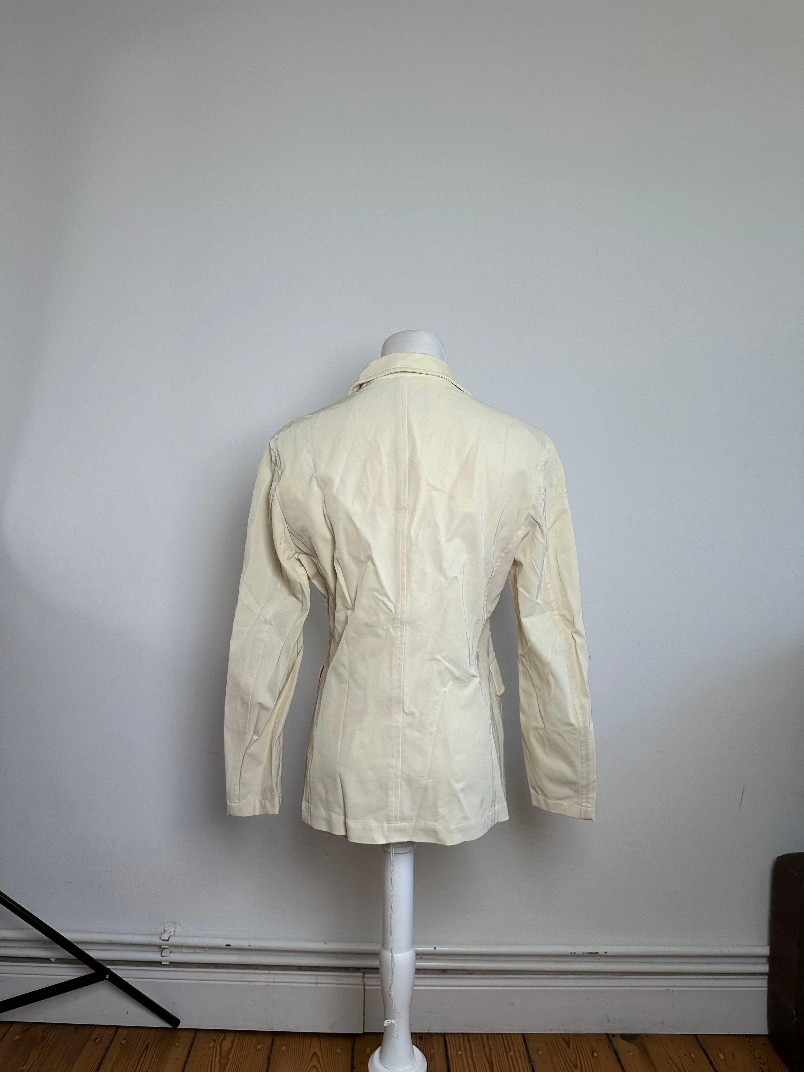 Issey Miyake Vintage Fête Blazer Nylon Cream M Size M / US 6-8 / IT 42-44 - 11 Thumbnail