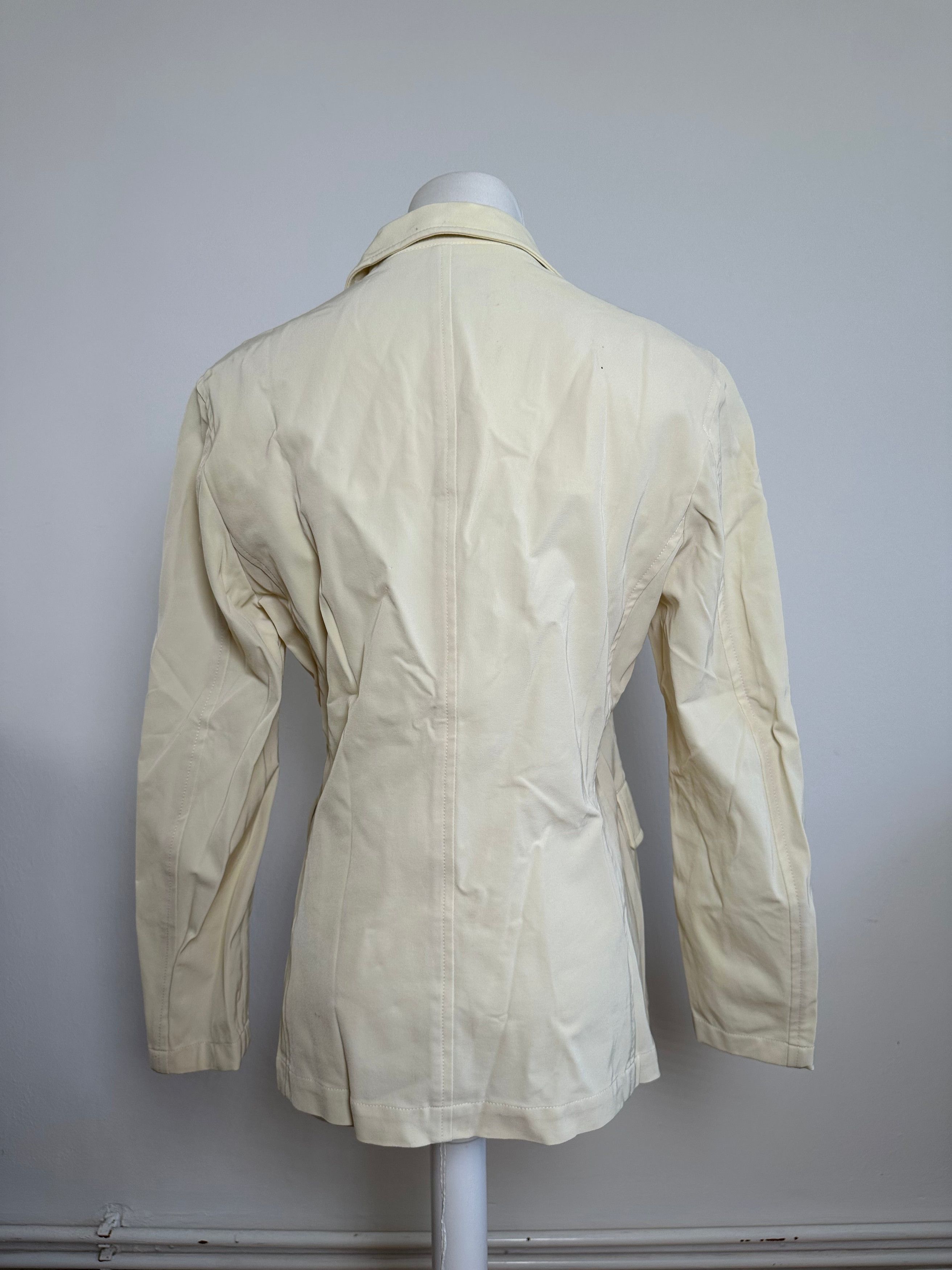 Issey Miyake Vintage Fête Blazer Nylon Cream M Size M / US 6-8 / IT 42-44 - 3 Thumbnail