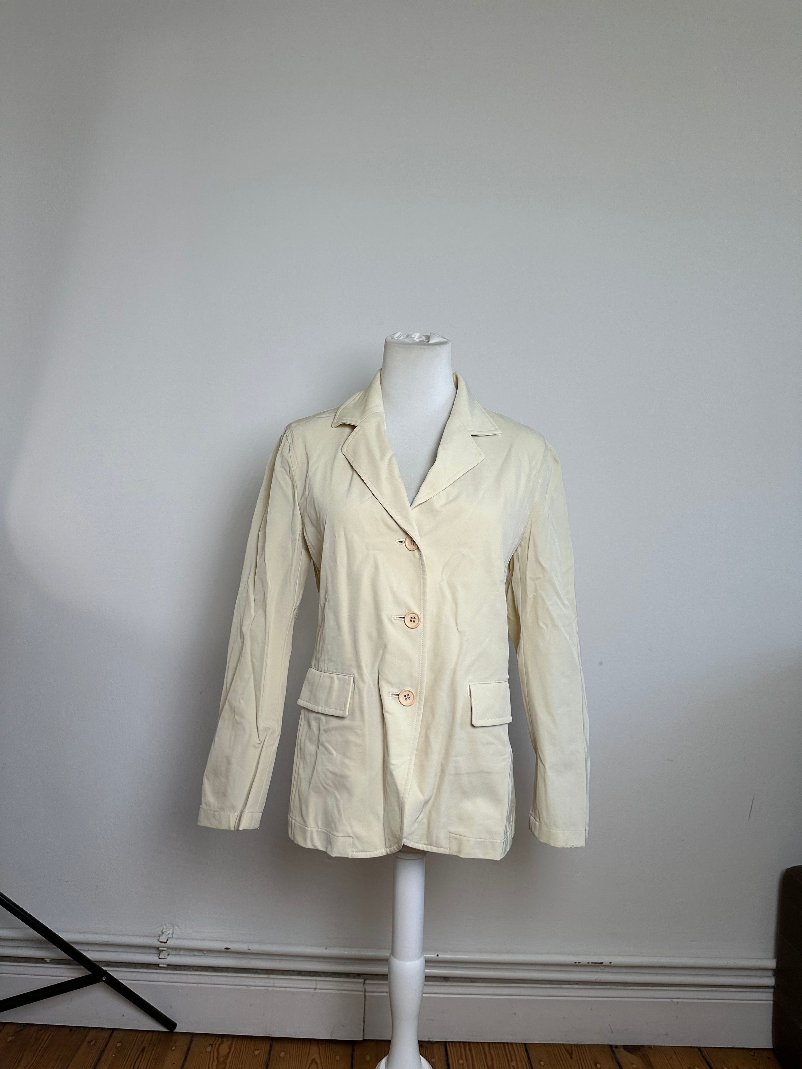 Issey Miyake Vintage Fête Blazer Nylon Cream M Size M / US 6-8 / IT 42-44 - 10 Thumbnail