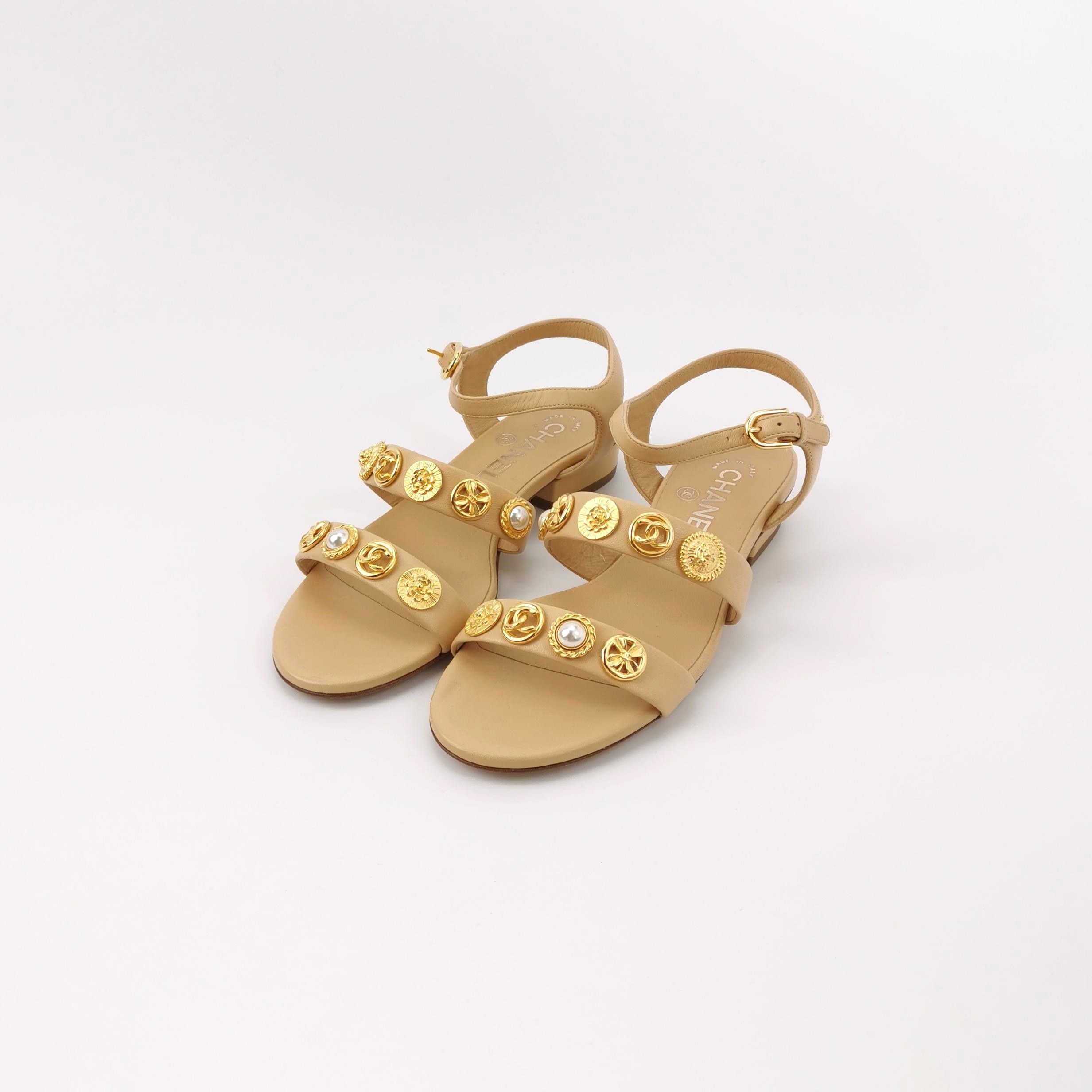 Chanel Chanel Women 5-5 Sandals Size US 5.5 / IT 35.5 - 2 Thumbnail