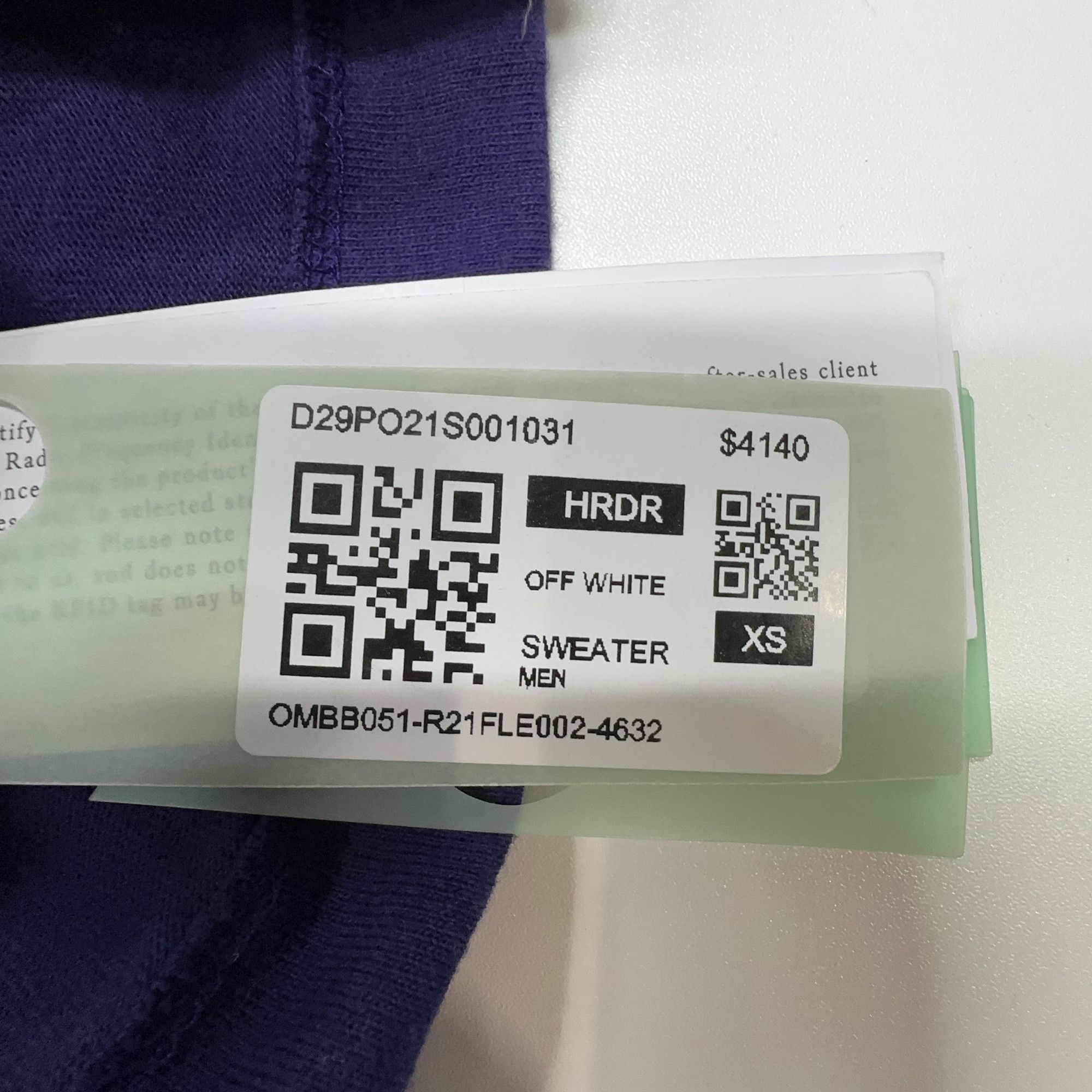 Off-White OFF-WHITE Purple Layered Hoodie Size XS Size US XS / EU 42 / 0 - 4 Thumbnail