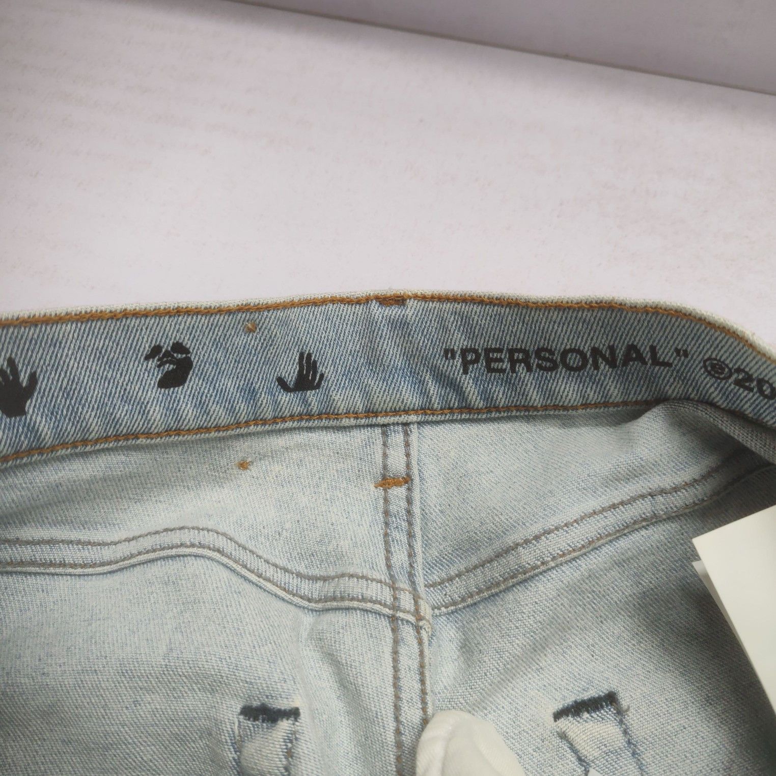 Off-White OFF-WHITE Personal Print Jeans Size 31 Size US 31 - 3 Thumbnail