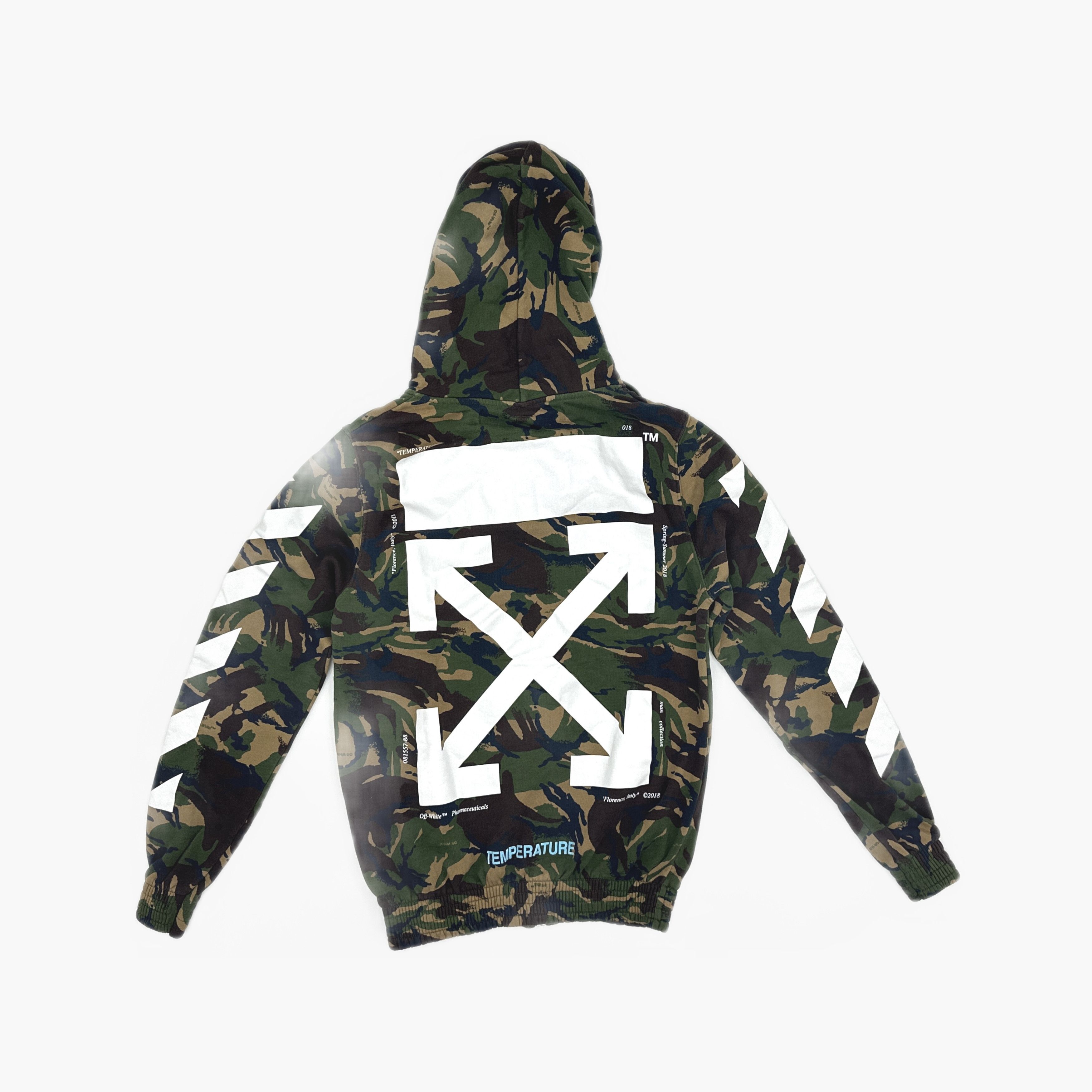 Off-White OFF-WHITE Camo Temperature Zip Hoodie Size XXS Size US XXS / EU 40 - 2 Thumbnail