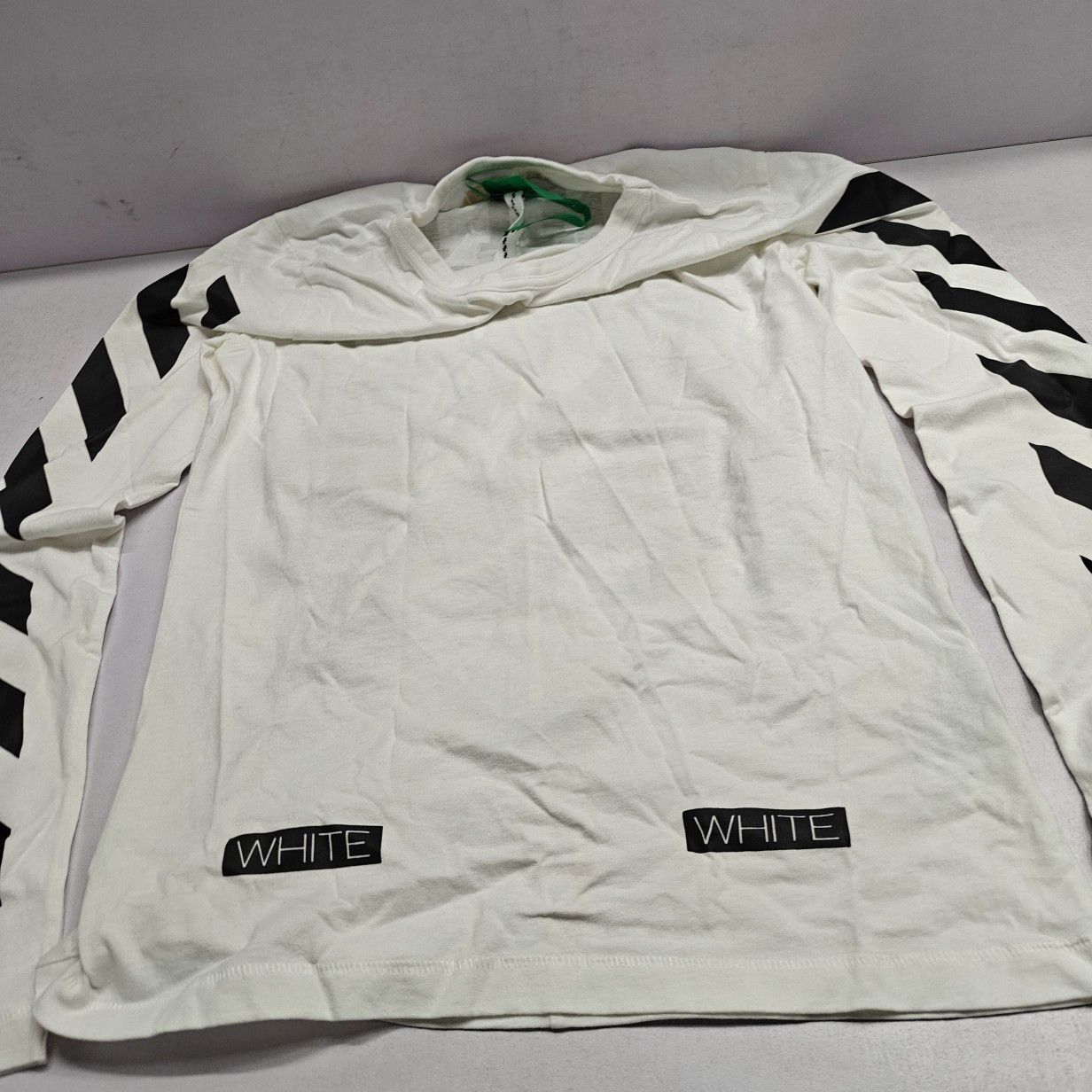 Off-White Off-White Striped Sleeve Long Sleeve T-Shirt XS Size US XS / EU 42 / 0 - 7 Thumbnail