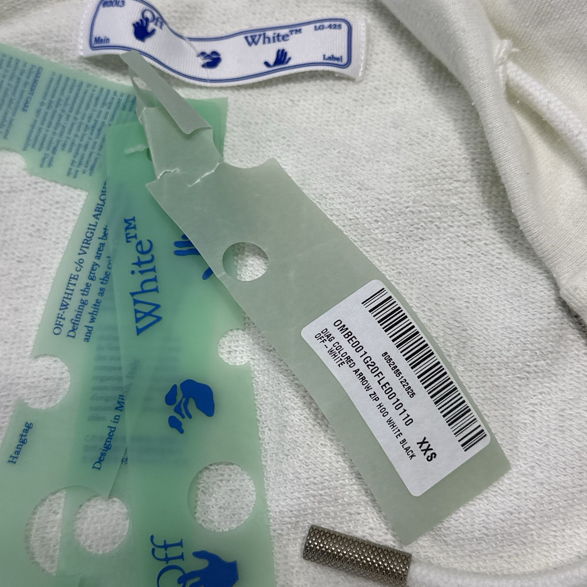 Off-White OFF-WHITE Arrow Print Zip Hoodie XXS Size US XXS / EU 40 - 3 Thumbnail