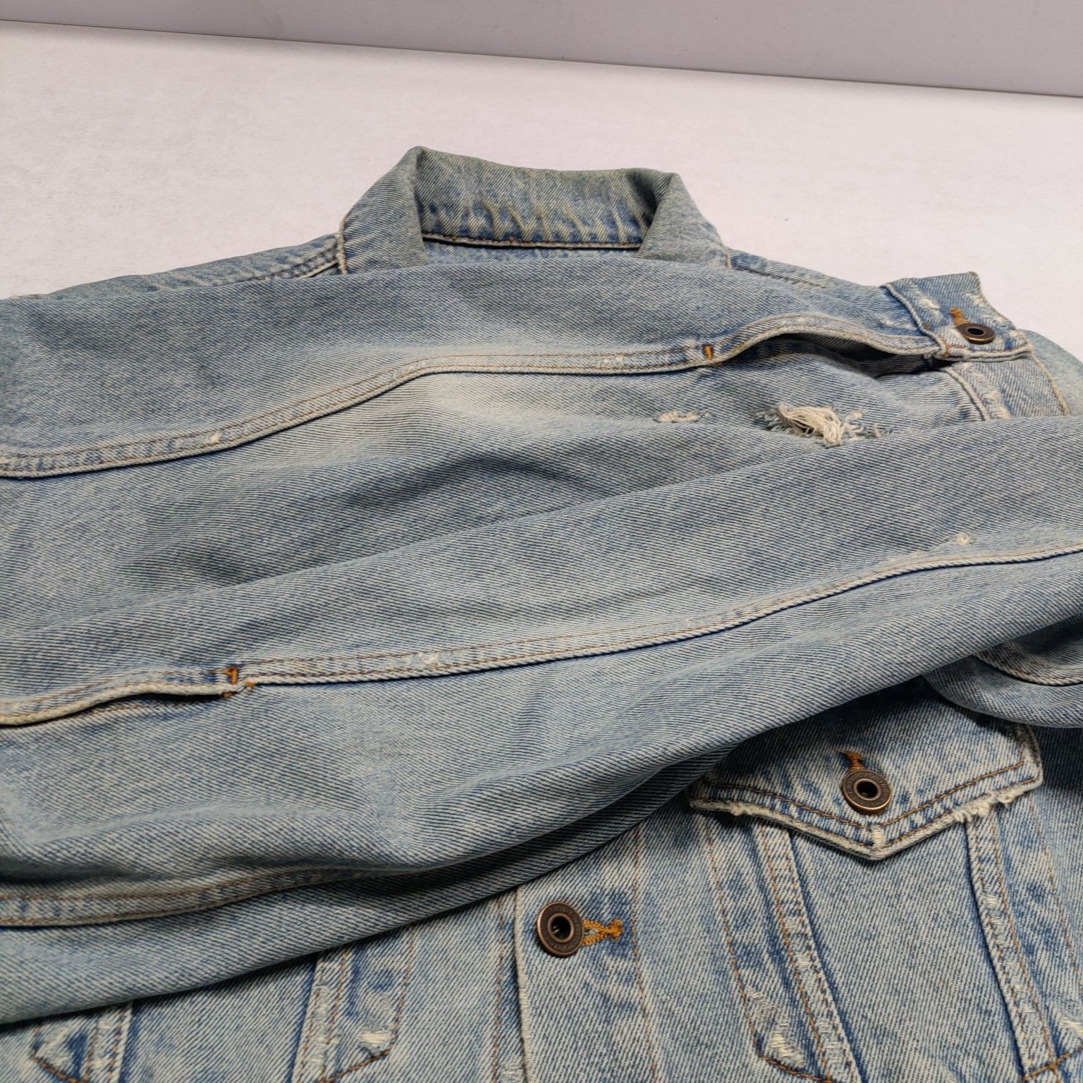 Off-White OFF-WHITE Spray Paint Denim Jacket Size XXL Size US XXL / EU 58 / 5 - 11 Thumbnail