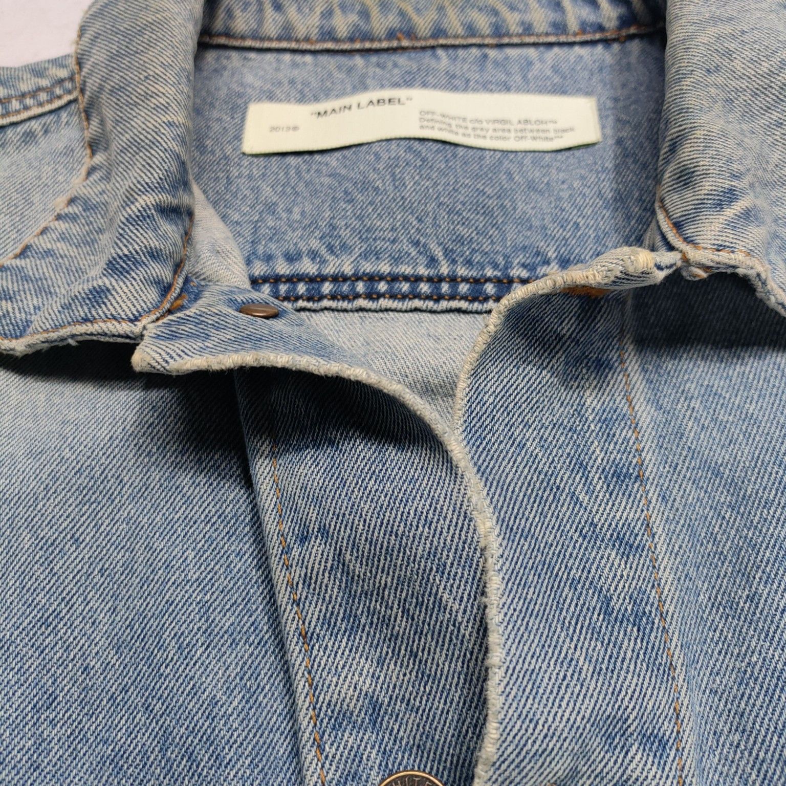 Off-White OFF-WHITE Spray Paint Denim Jacket Size XXL Size US XXL / EU 58 / 5 - 10 Thumbnail