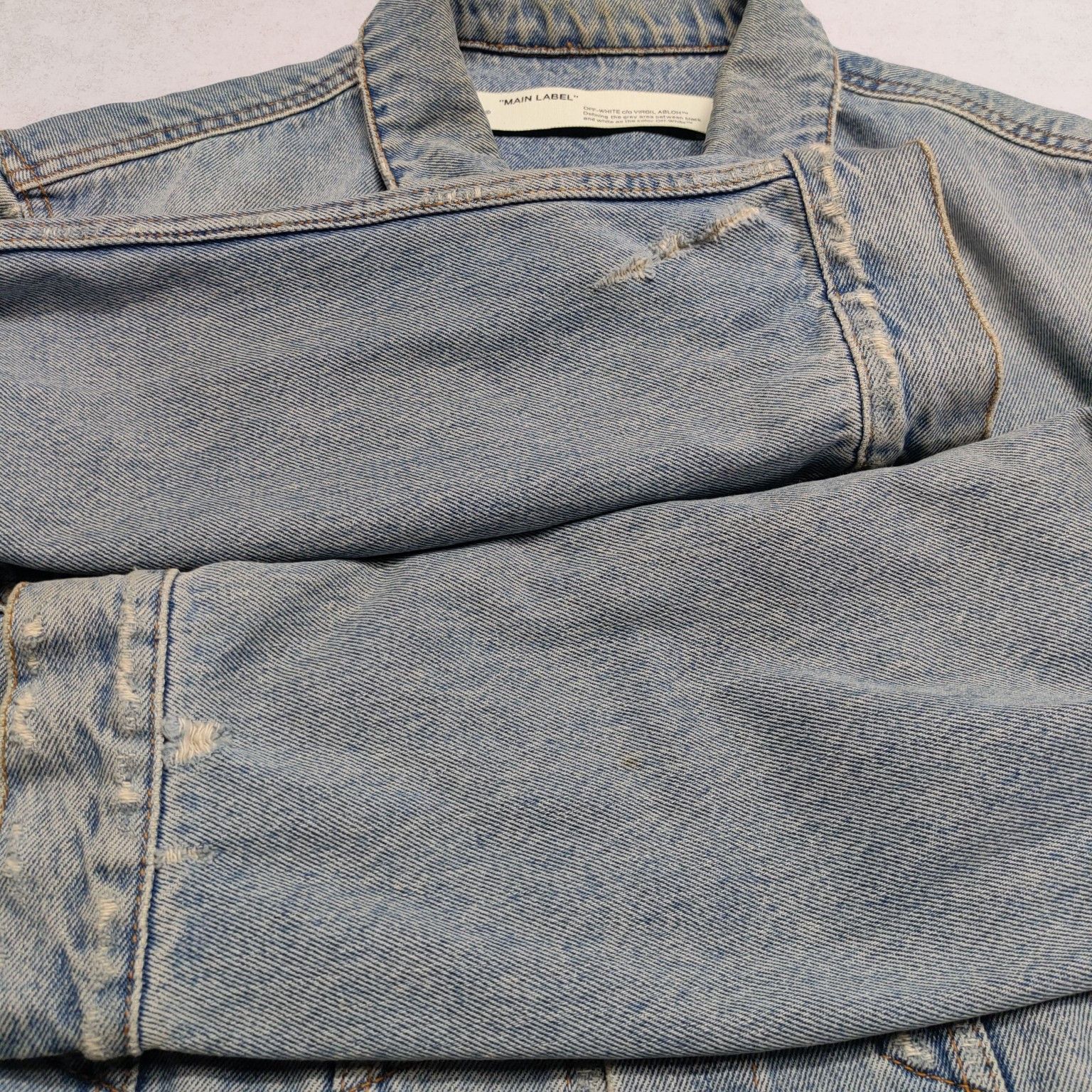 Off-White OFF-WHITE Spray Paint Denim Jacket Size XXL Size US XXL / EU 58 / 5 - 12 Thumbnail