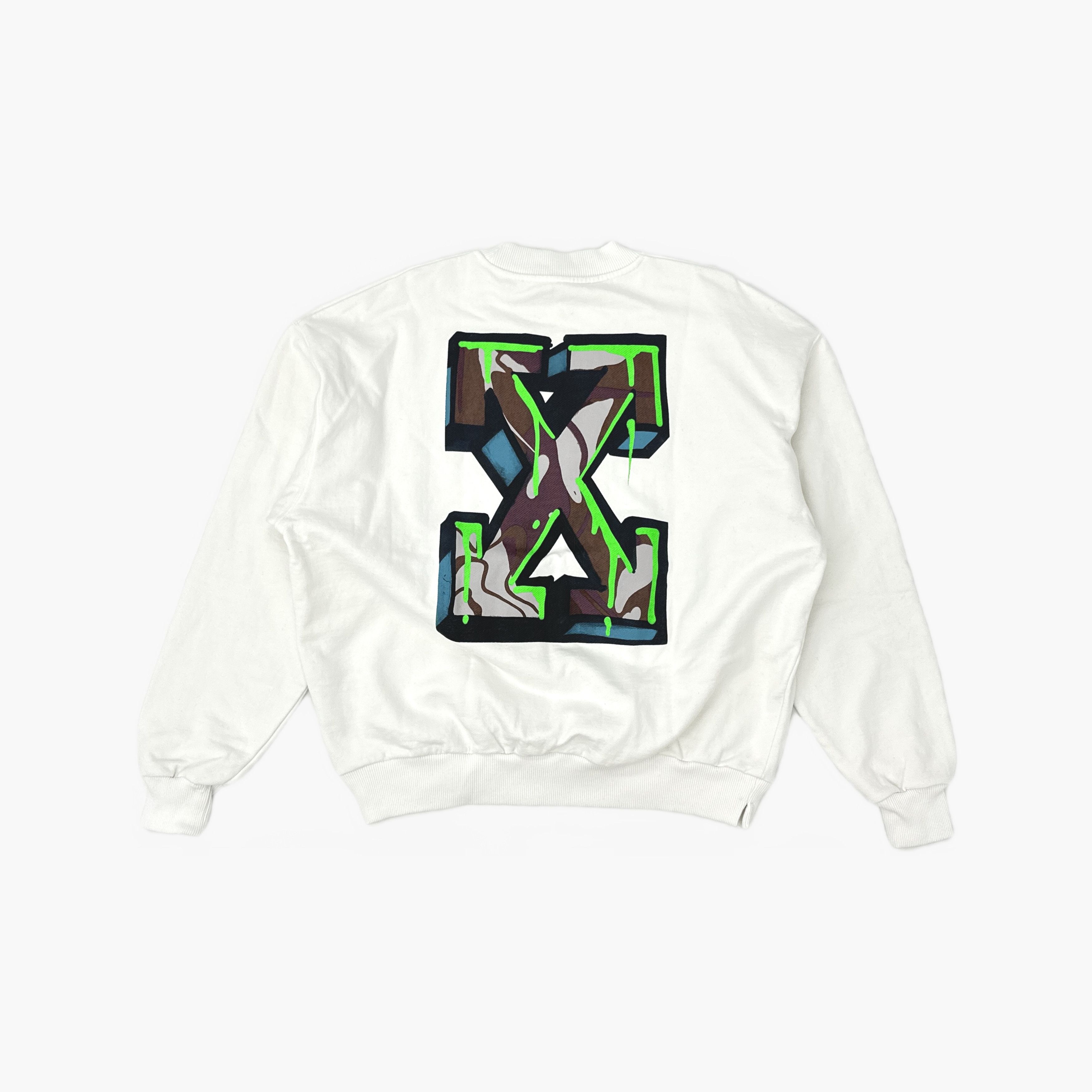 Off-White OFF-WHITE Graffiti Logo Sweatshirt Size L Size US L / EU 52-54 / 3 - 2 Thumbnail
