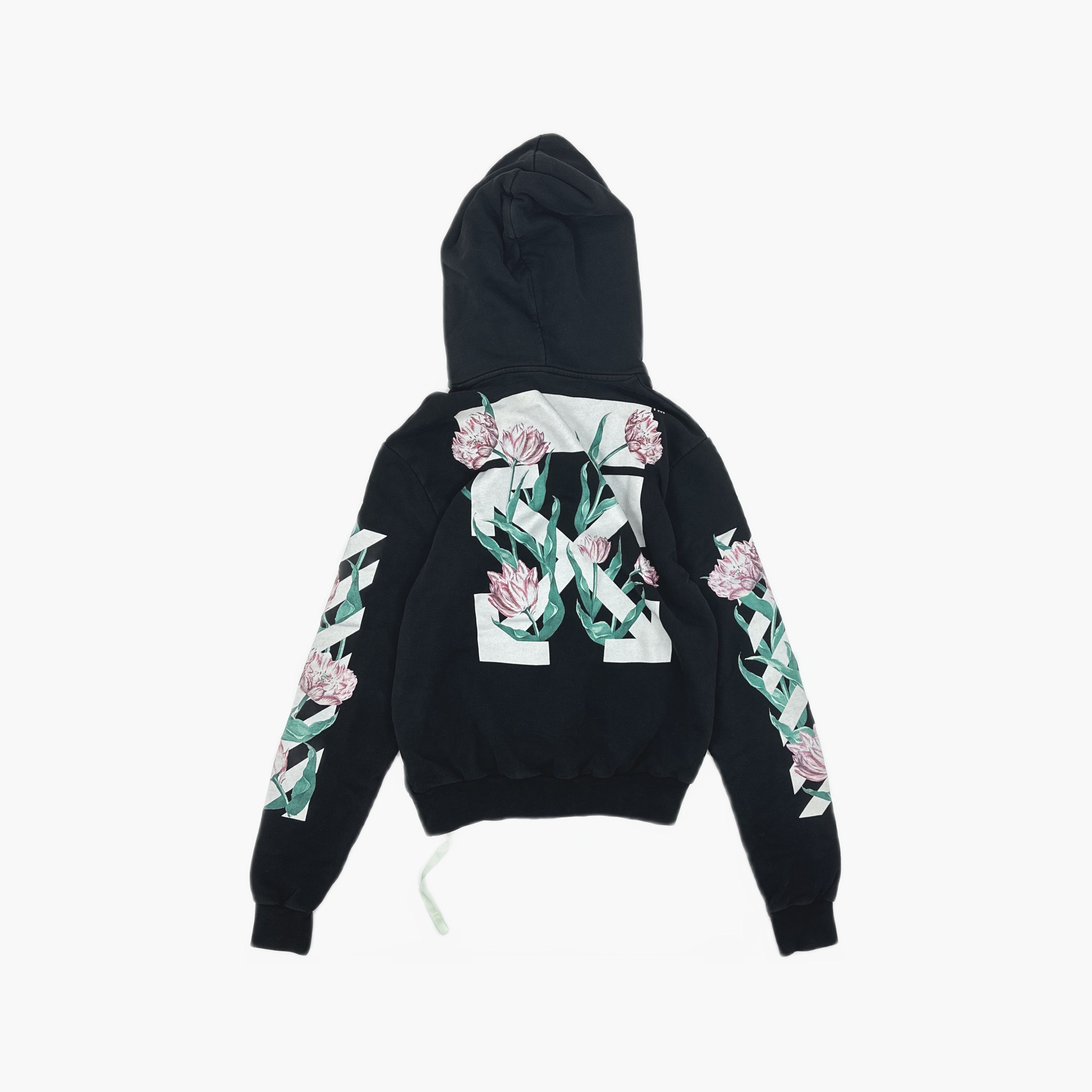Off-White Off-White Floral Print Hoodie Size XXS Size XXS / US 00 / IT 34 - 2 Thumbnail