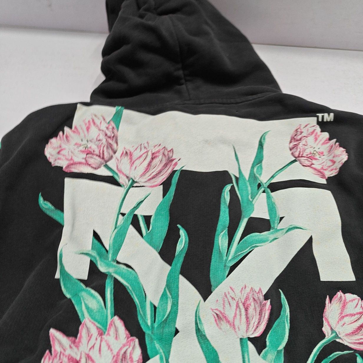Off-White Off-White Floral Print Hoodie Size XXS Size XXS / US 00 / IT 34 - 6 Thumbnail