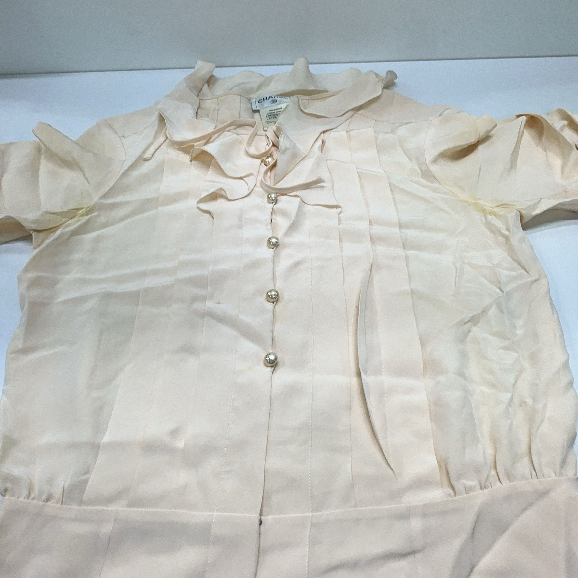 Chanel Chanel Silk Button-Up Blouse Size 36 Size XS / US 0-2 / IT 36-38 - 7 Thumbnail