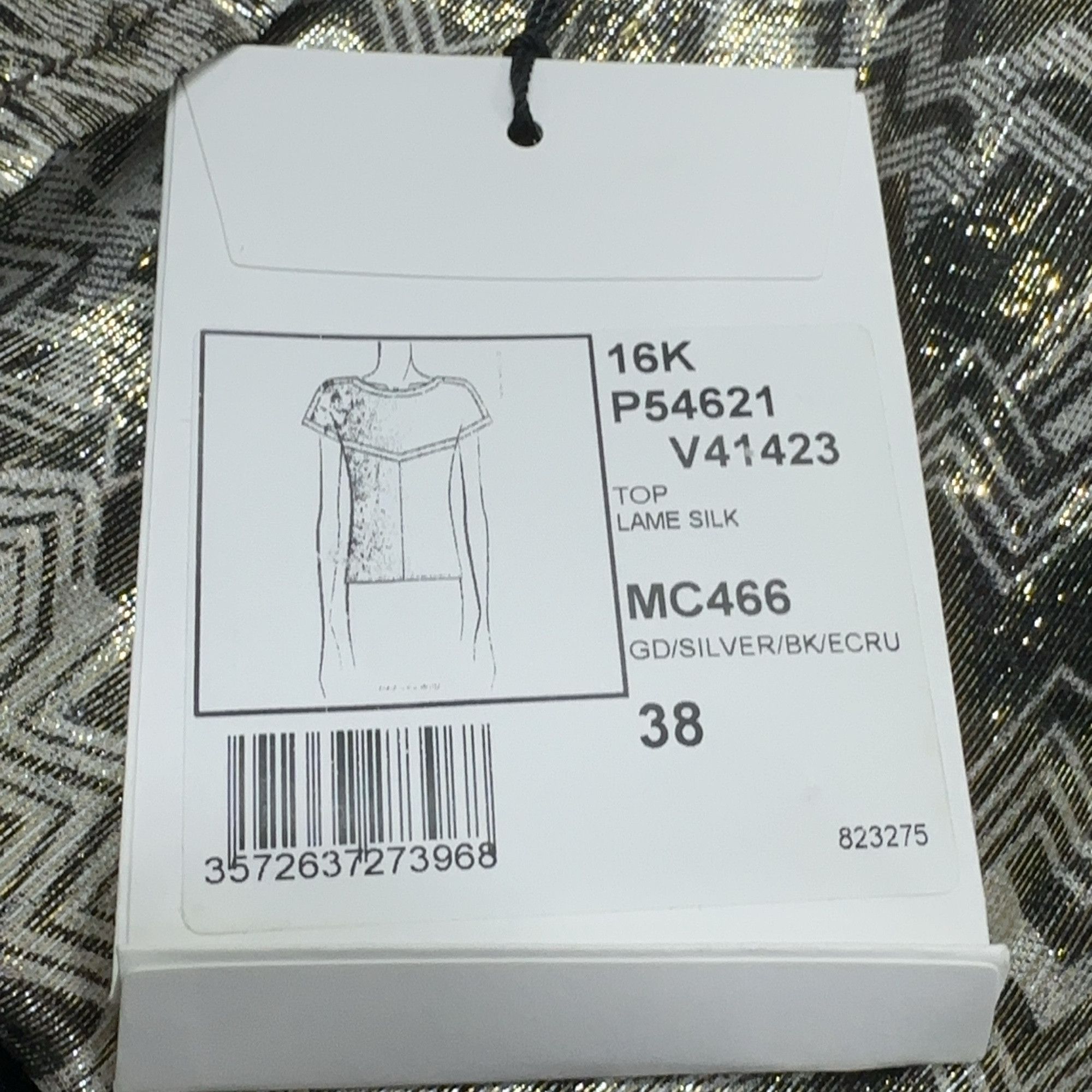 Chanel Chanel Metallic Zigzag Silk Blouse Size 38 Size S / US 4 / IT 40 - 6 Thumbnail