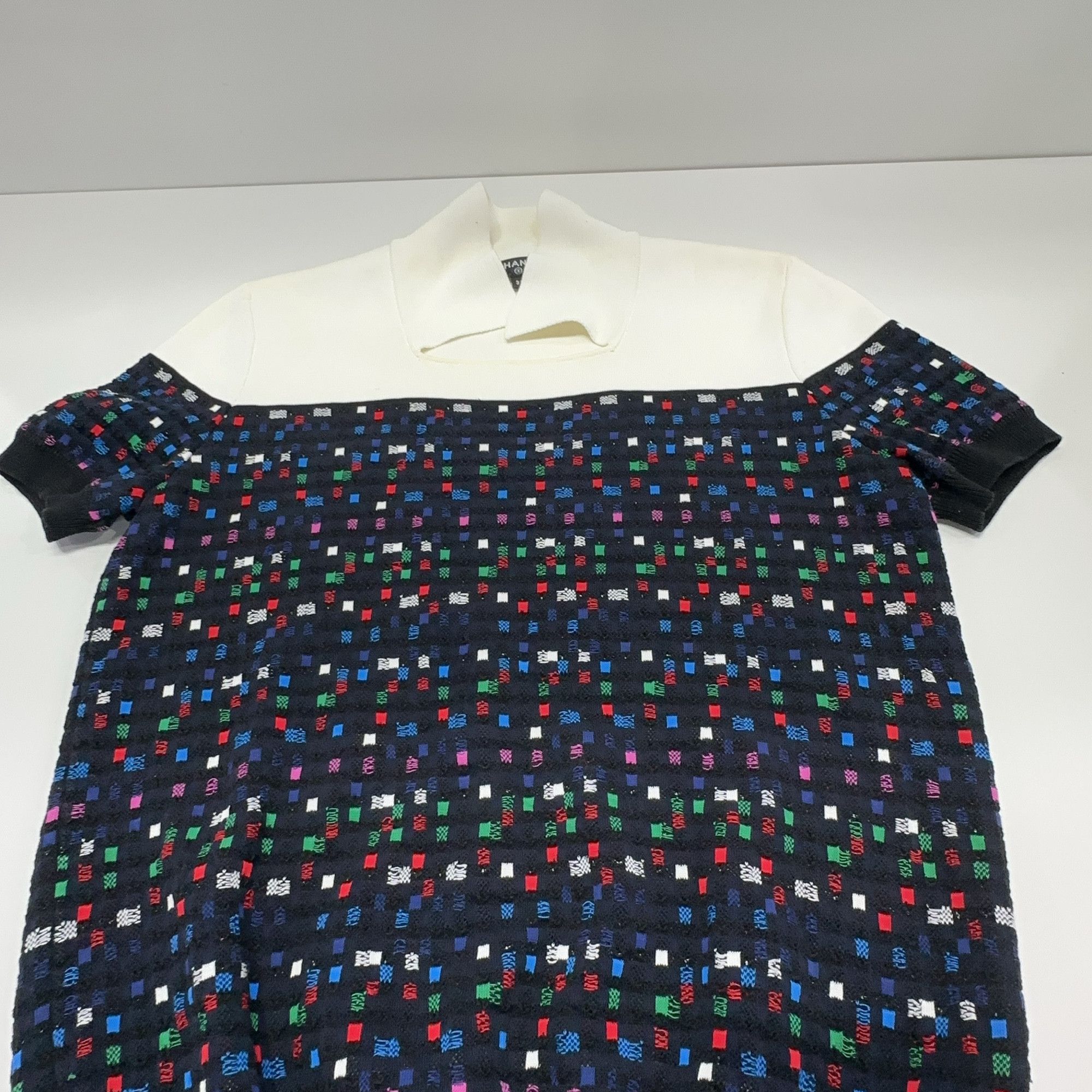Chanel Chanel Multi-Color Pattern Knit Short Sleeve Top Size 38 Size S / US 4 / IT 40 - 6 Thumbnail