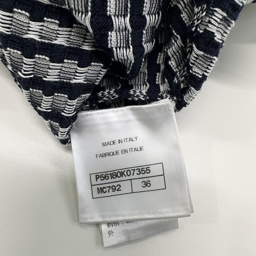 Chanel Chanel Grid Check Knit Button Up Top Size 36 Size XS / US 0-2 / IT 36-38 - 4 Thumbnail