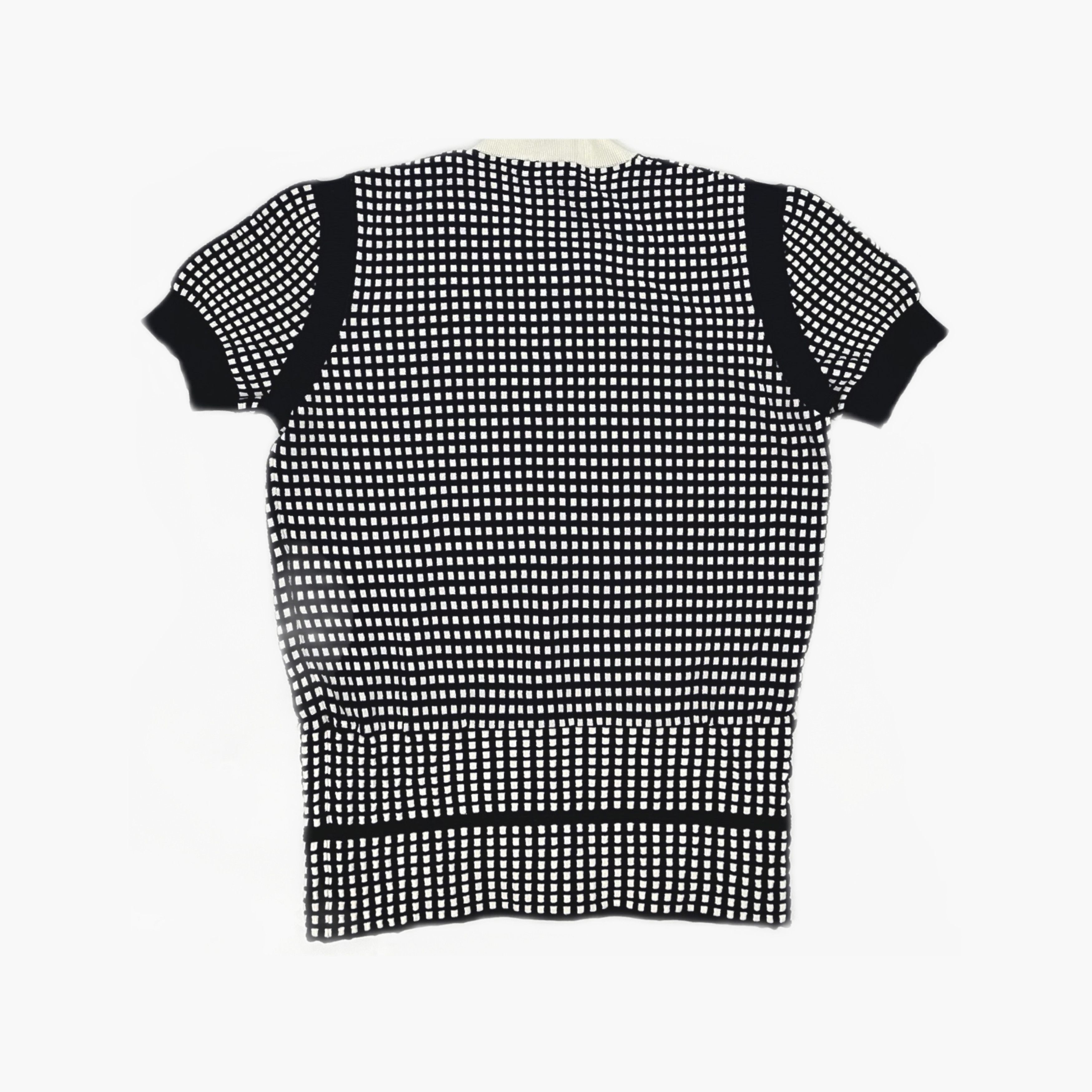 Chanel Chanel Grid Check Knit Button Up Top Size 36 Size XS / US 0-2 / IT 36-38 - 2 Thumbnail