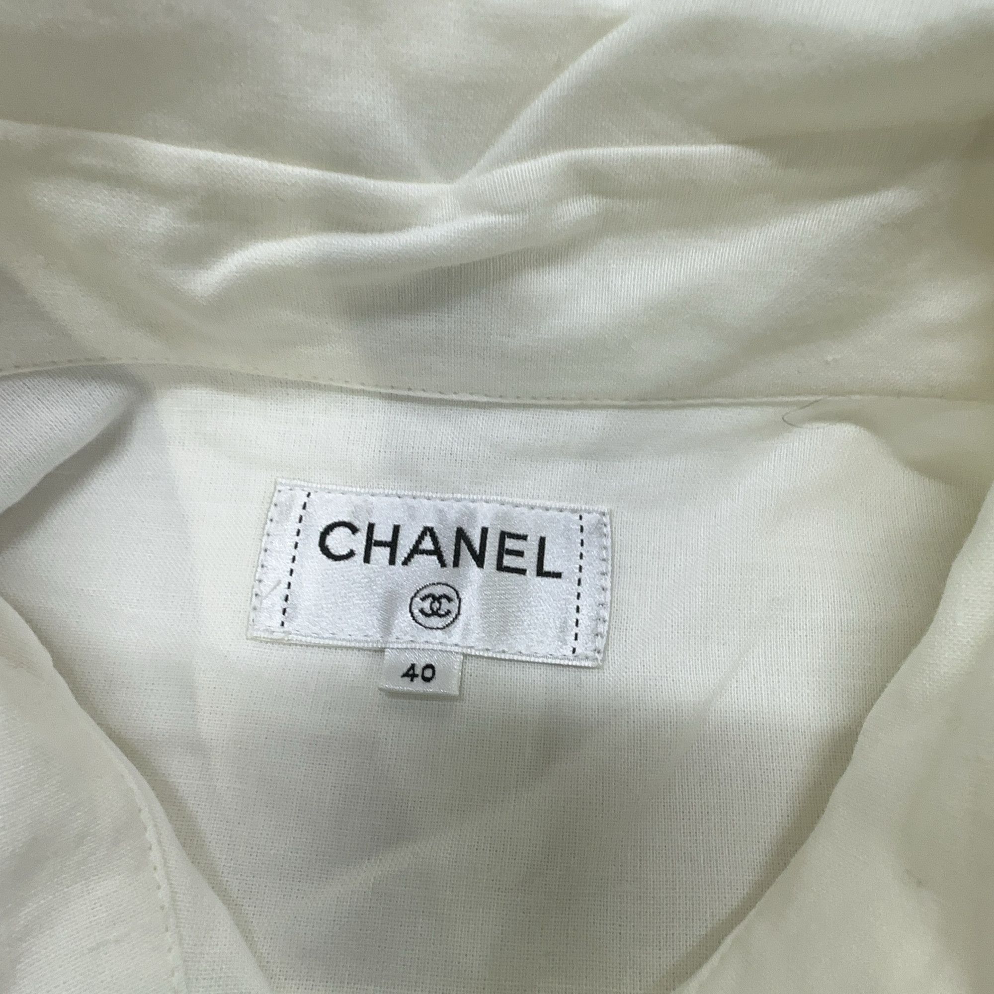 Chanel CHANEL Sleeveless Button Up Shirt Size 40 Size M / US 6-8 / IT 42-44 - 4 Thumbnail