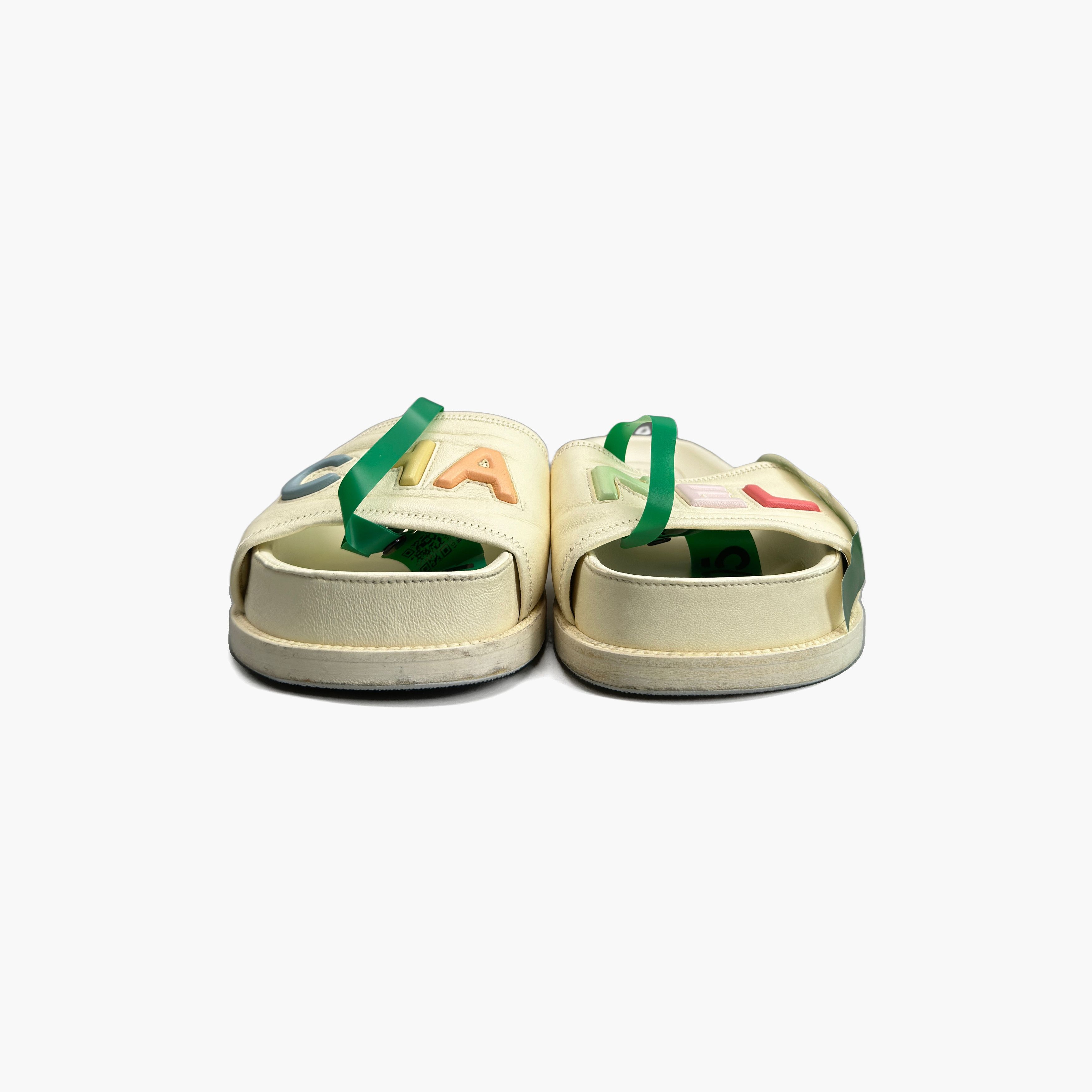 Chanel Chanel Multicolor Logo Leather Sandals Size 38.5 Size US 8.5 / IT 38.5 - 5 Thumbnail