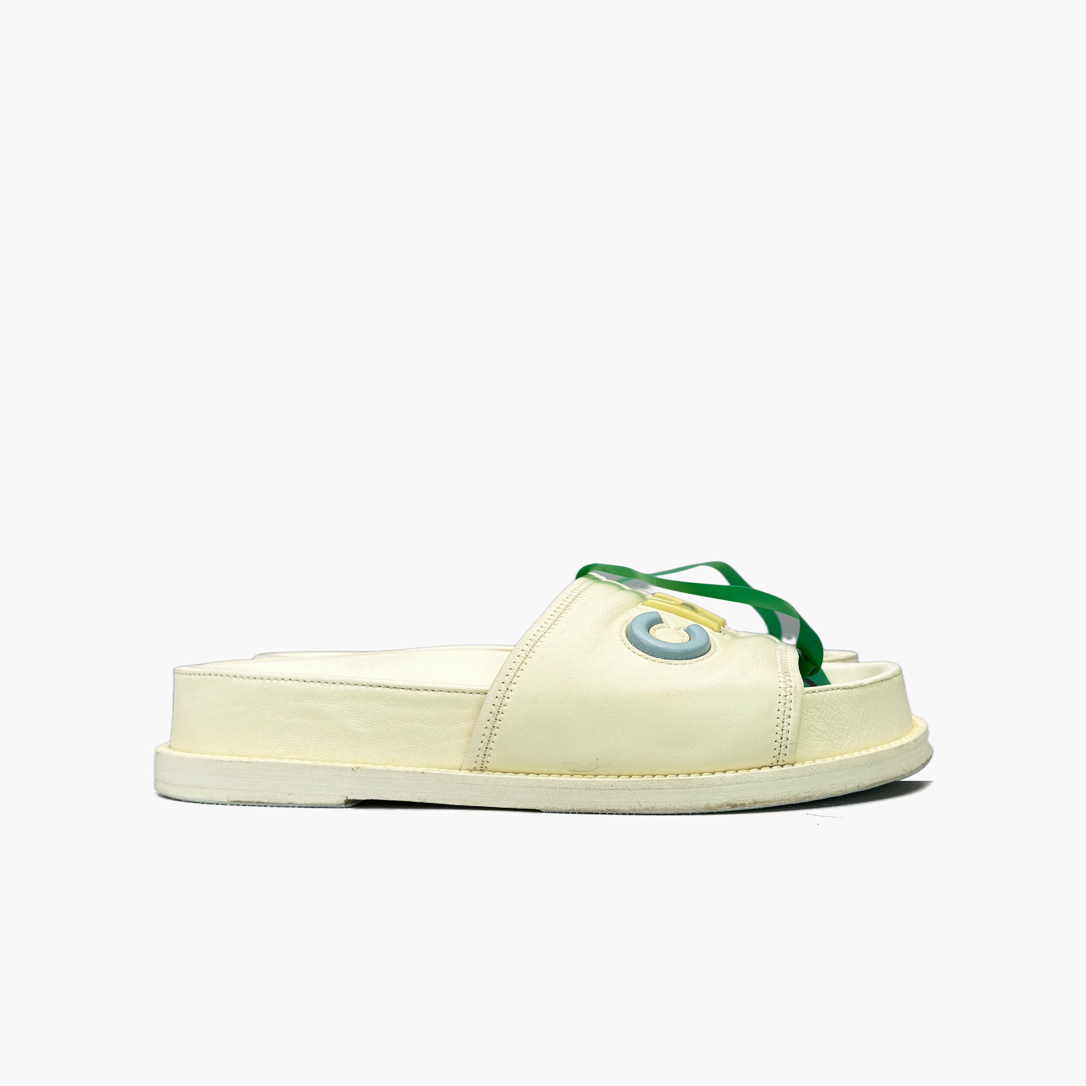 Chanel Chanel Multicolor Logo Leather Sandals Size 38.5 Size US 8.5 / IT 38.5 - 4 Thumbnail