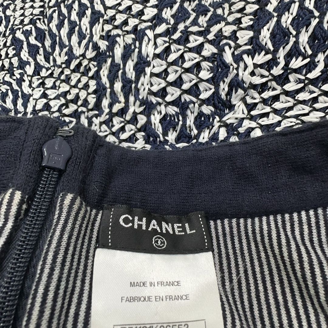 Chanel CHANEL Geometric Knit Mini Skirt Size 36 Size 26" / US 2 / IT 38 - 4 Thumbnail