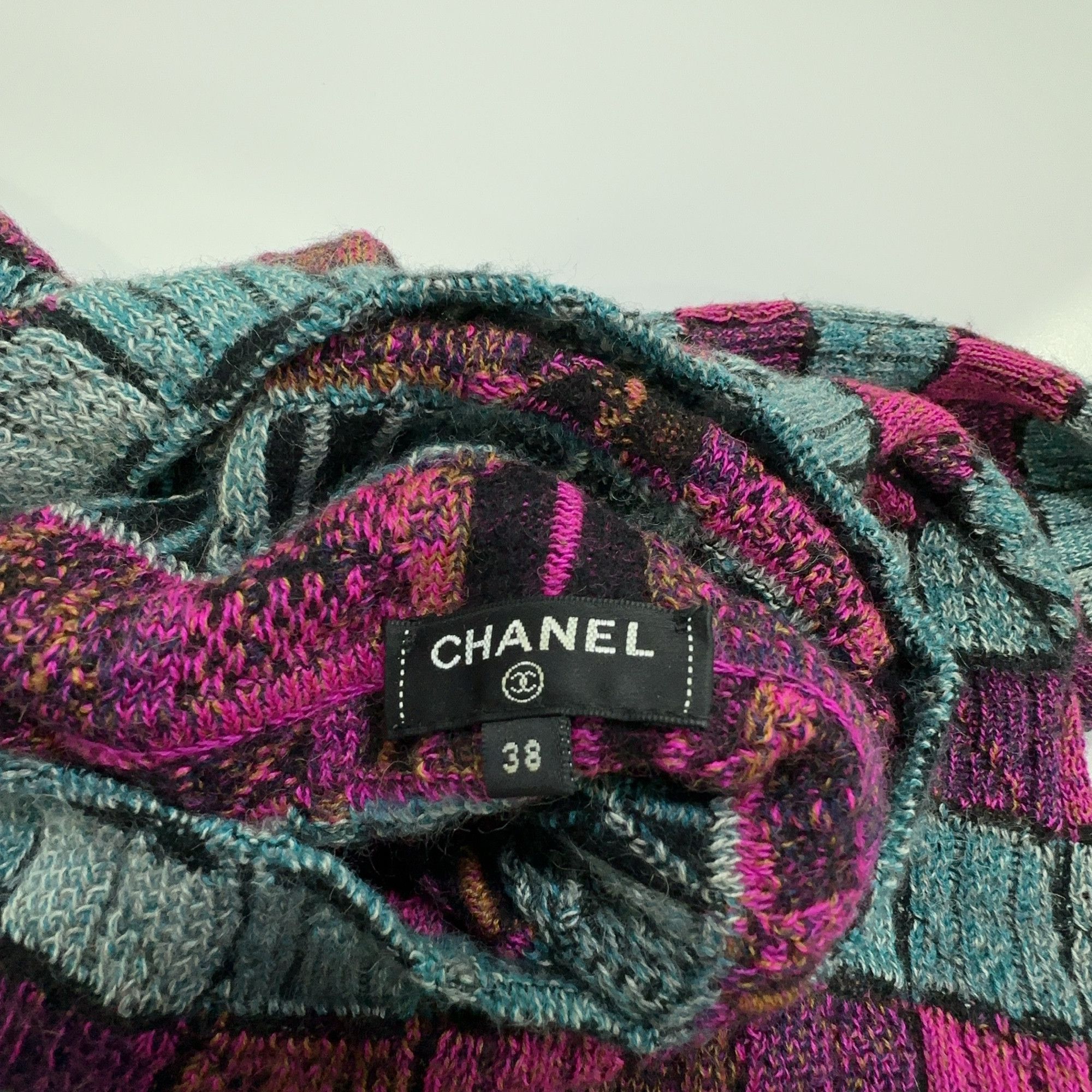 Chanel Chanel Checkered High Neck Sweater Size 38 Size XS / US 0-2 / IT 36-38 - 4 Thumbnail