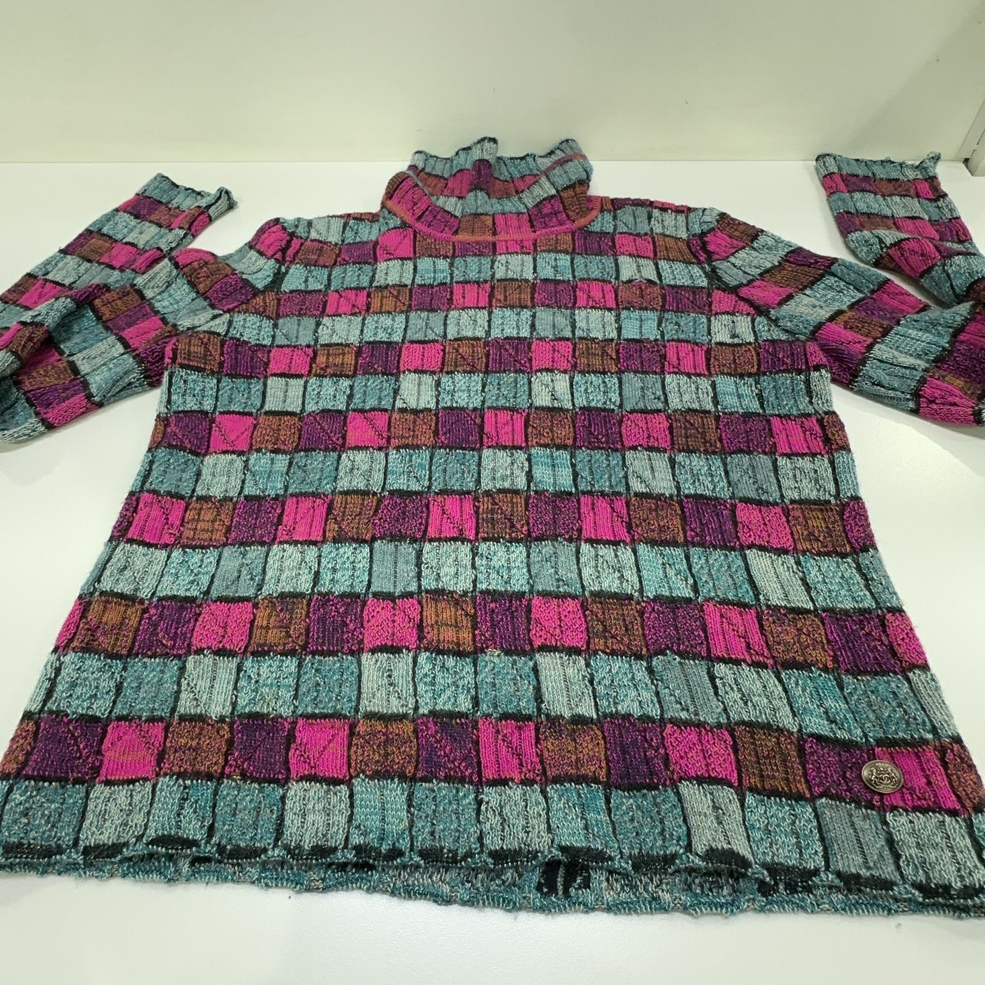 Chanel Chanel Checkered High Neck Sweater Size 38 Size XS / US 0-2 / IT 36-38 - 7 Thumbnail