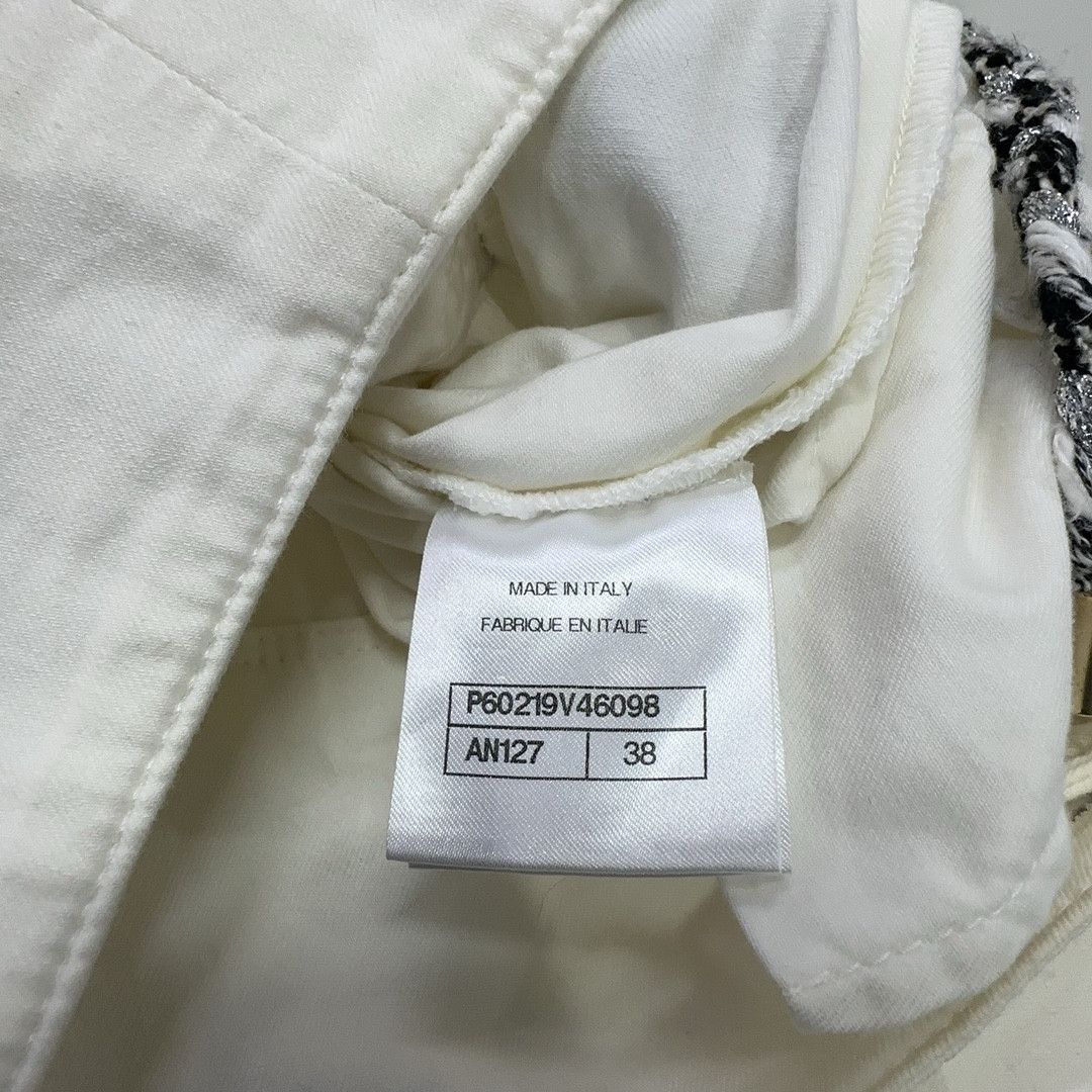 Chanel Chanel White Chain Detail Pants Size 38 Size 27" / US 4 / IT 40 - 4 Thumbnail