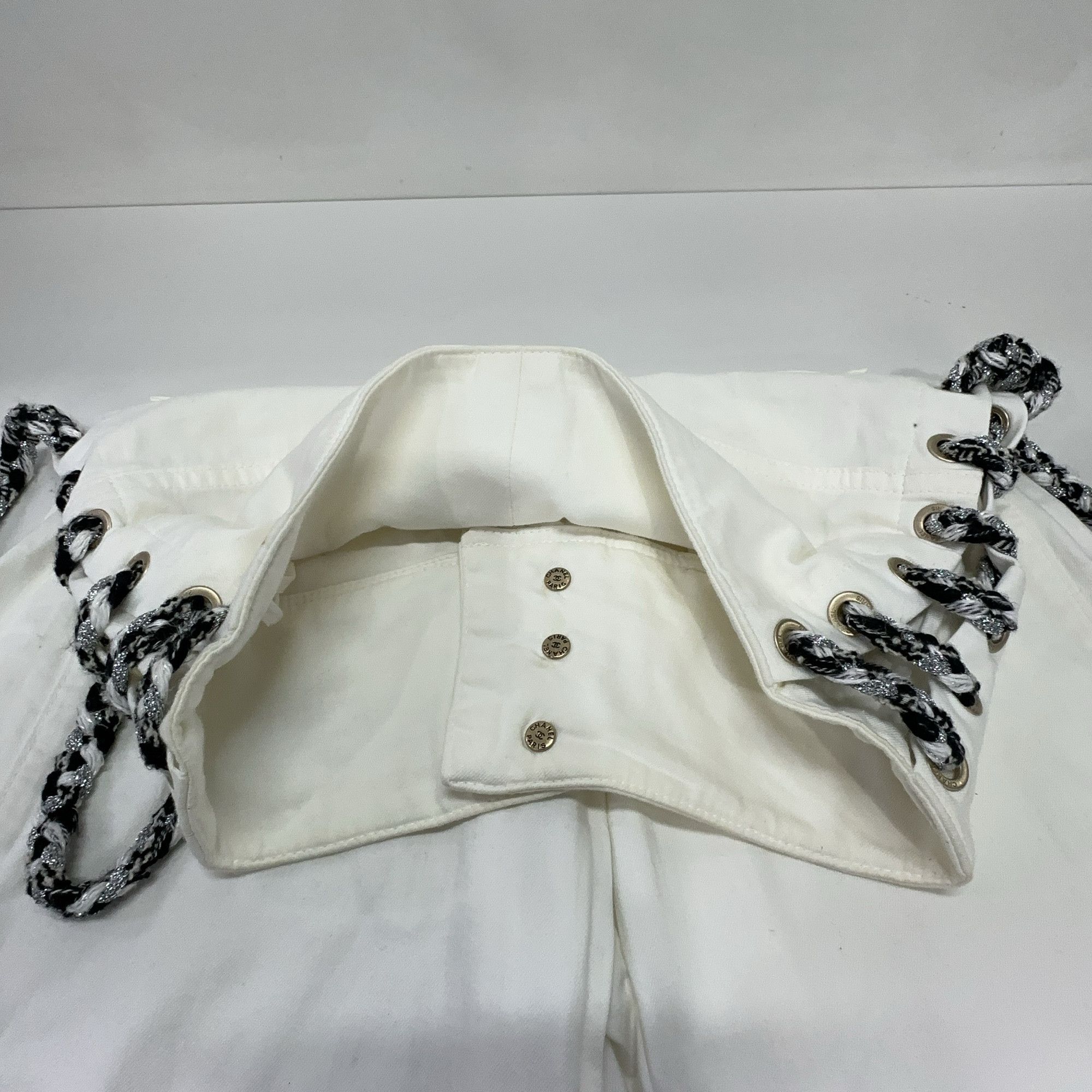 Chanel Chanel White Chain Detail Pants Size 38 Size 27" / US 4 / IT 40 - 5 Thumbnail