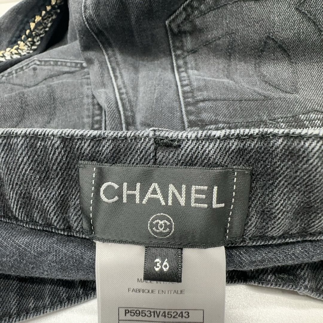 Chanel Chanel Braided Trim Jeans Size 36 Size 26" / US 2 / IT 38 - 3 Thumbnail
