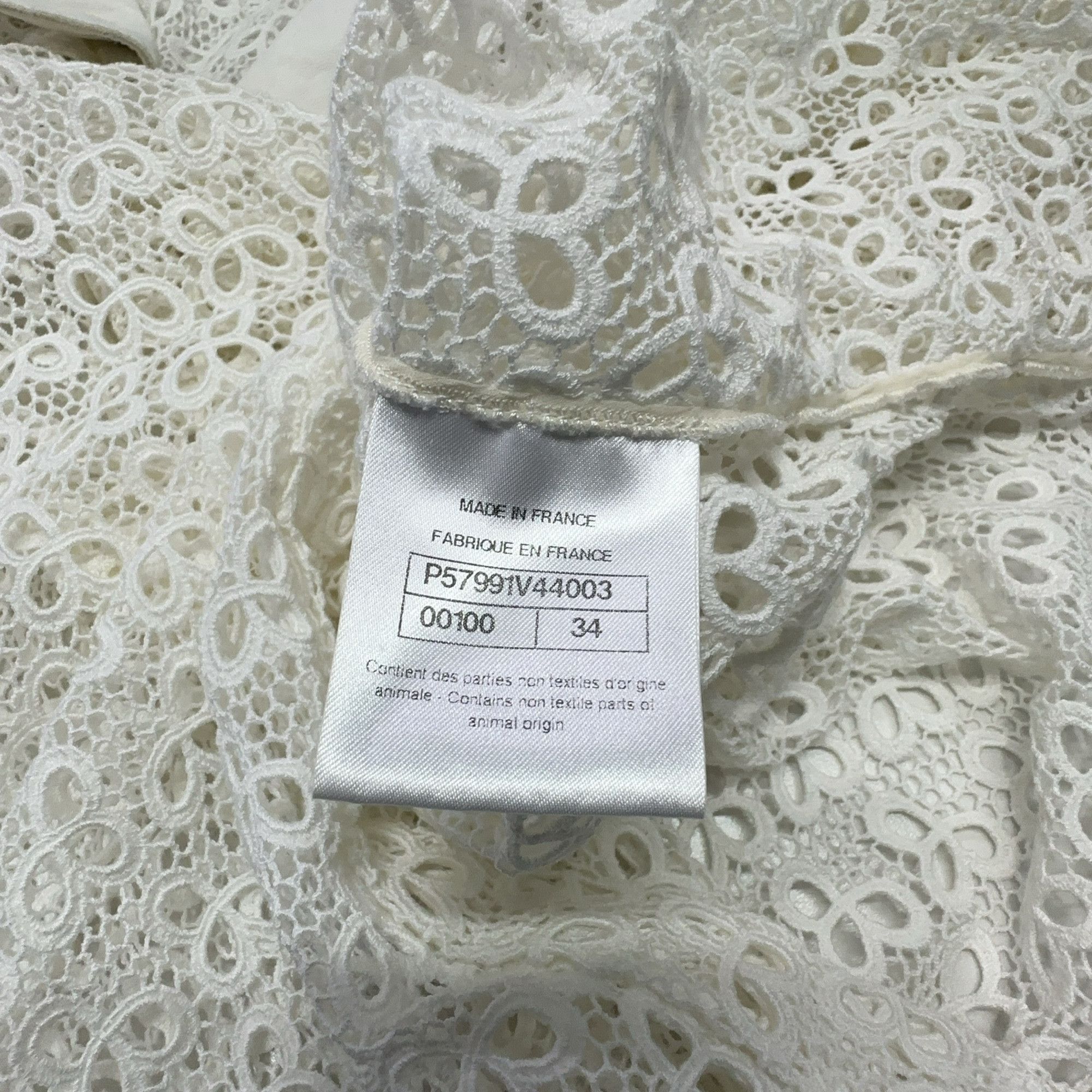 Chanel Chanel White Lace Jacket Size 34 Size XS / US 0-2 / IT 36-38 - 4 Thumbnail