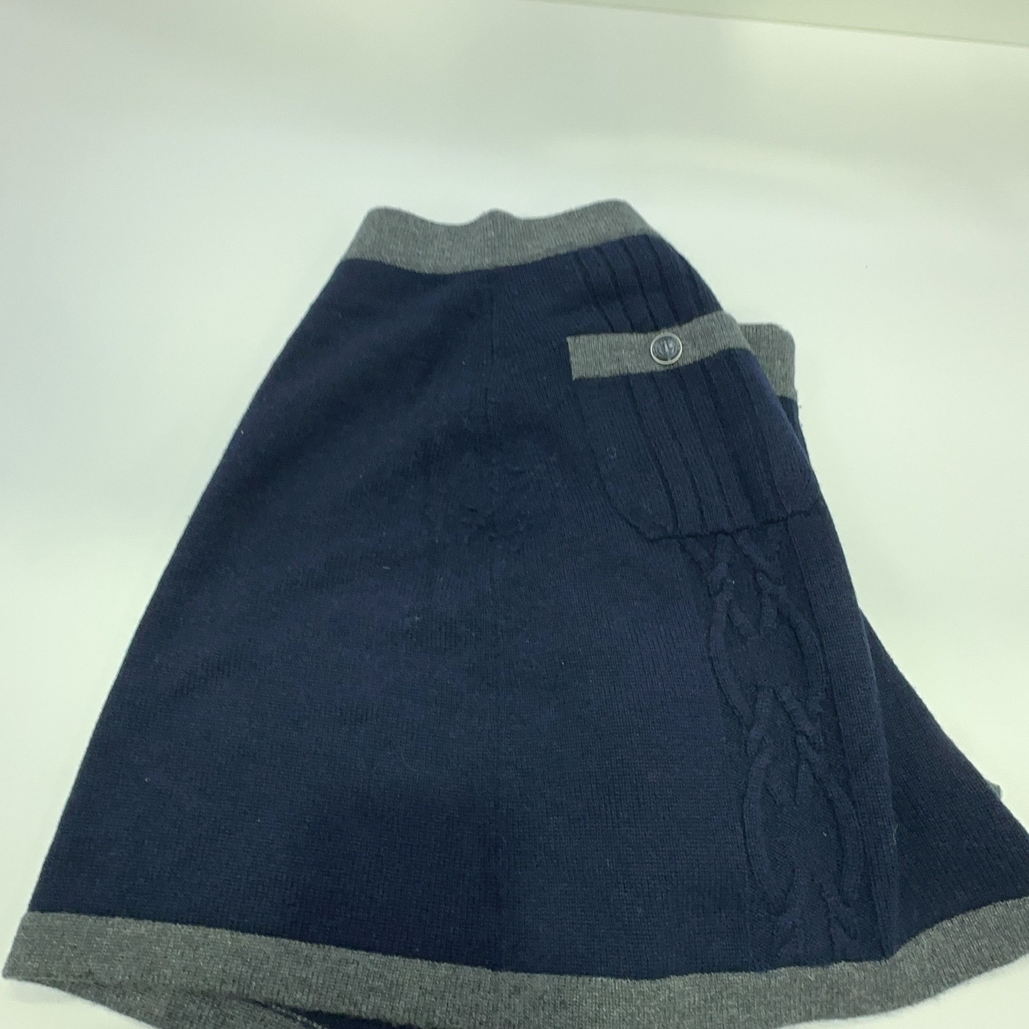 Chanel Chanel Navy Knit Mini Skirt Size 38 Size 27" / US 4 / IT 40 - 6 Thumbnail