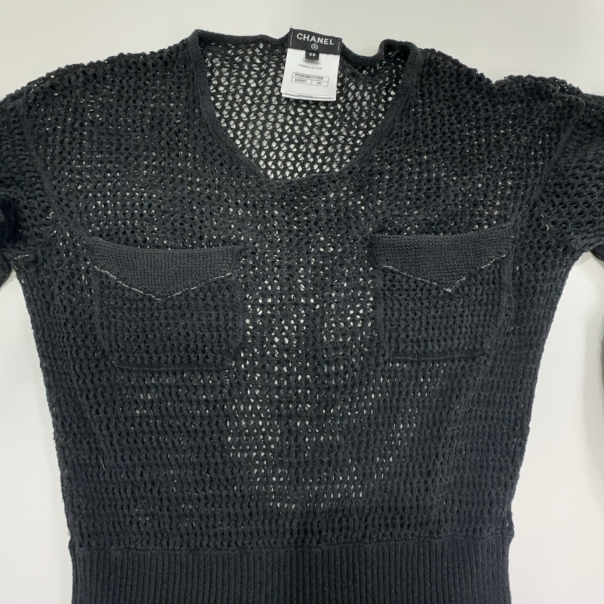 Chanel Chanel Embroidered Openwork Knit Midi Dress Size 38 Size S / US 4 / IT 40 - 5 Thumbnail