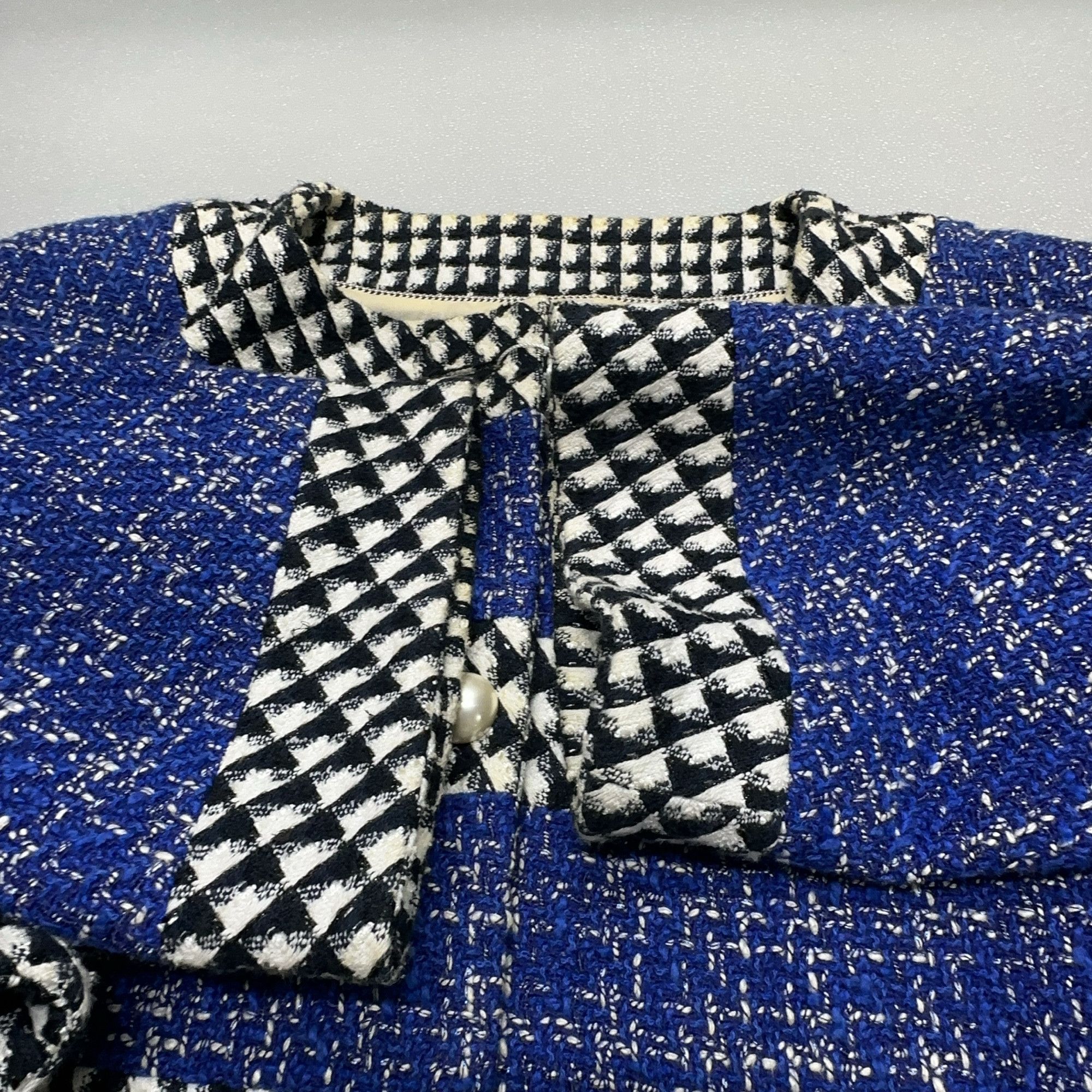 Chanel CHANEL Blue Tweed Pattern Jacket Size 34 Size XS / US 0-2 / IT 36-38 - 12 Thumbnail