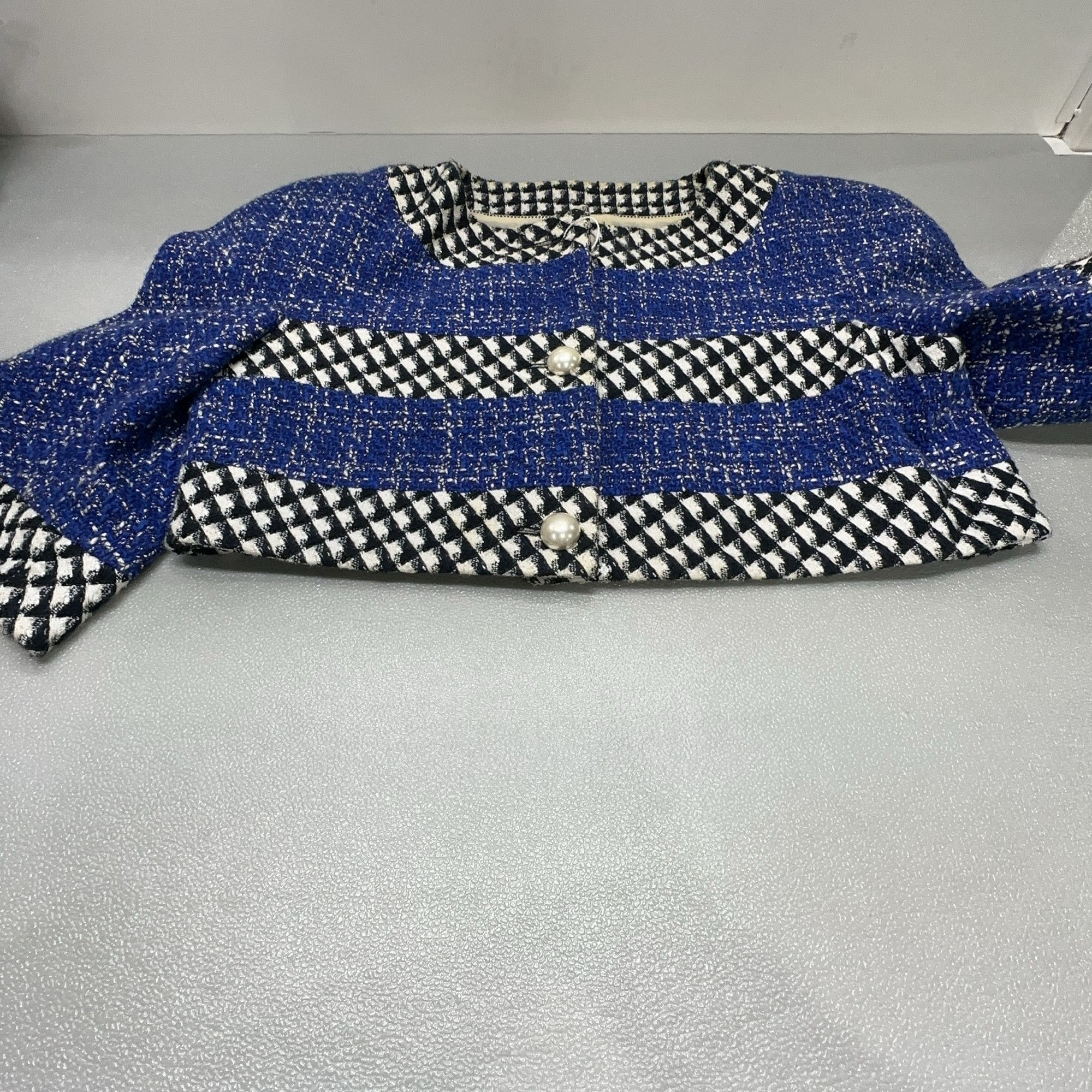Chanel CHANEL Blue Tweed Pattern Jacket Size 34 Size XS / US 0-2 / IT 36-38 - 10 Thumbnail