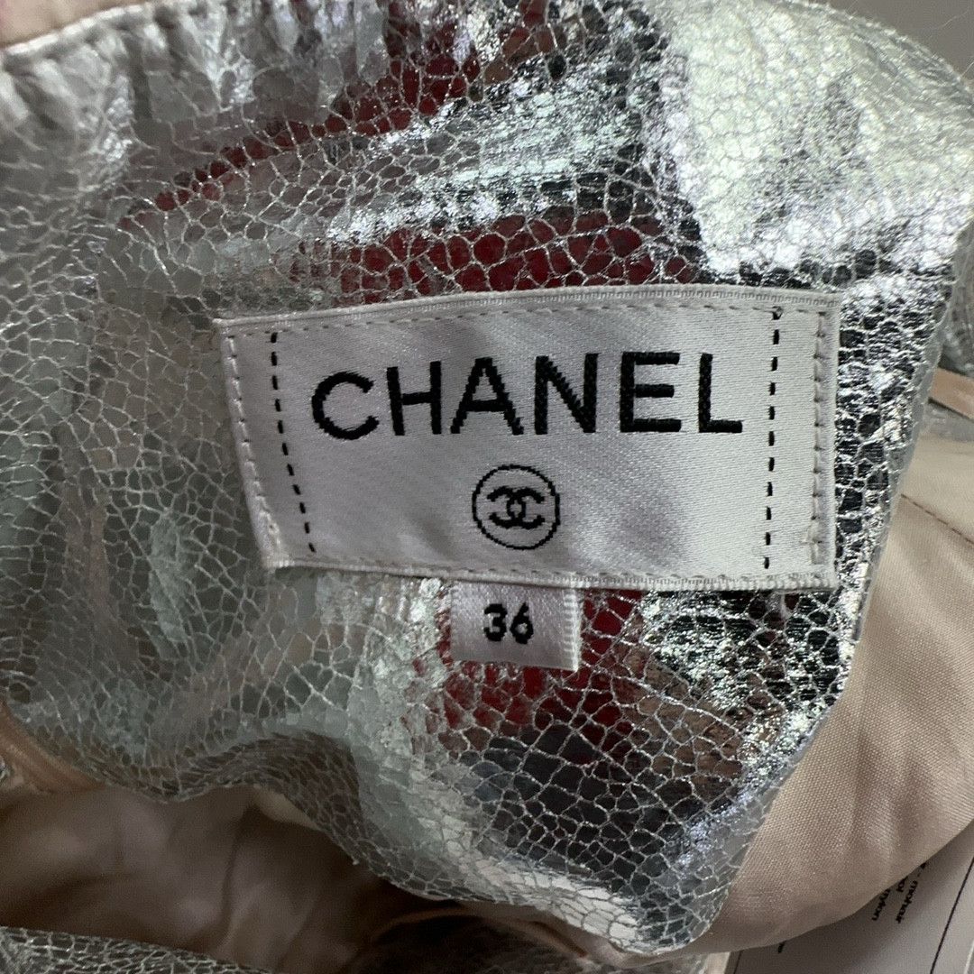 Chanel Chanel Beige Textured Mini Skirt Size 36 Size 26" / US 2 / IT 38 - 3 Thumbnail