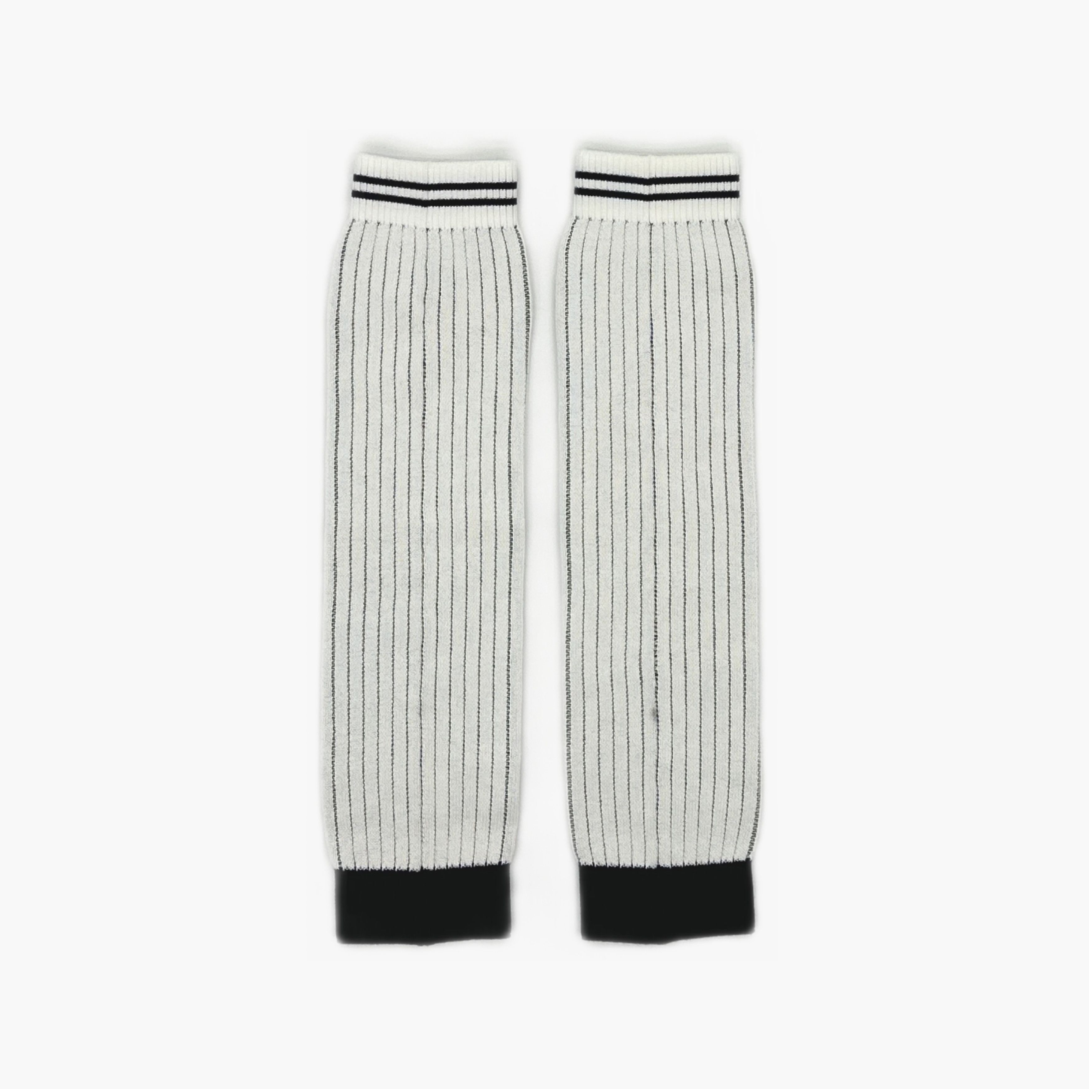 Chanel Chanel Pinstripe Logo Leg Warmers One Size Size ONE SIZE - 2 Thumbnail