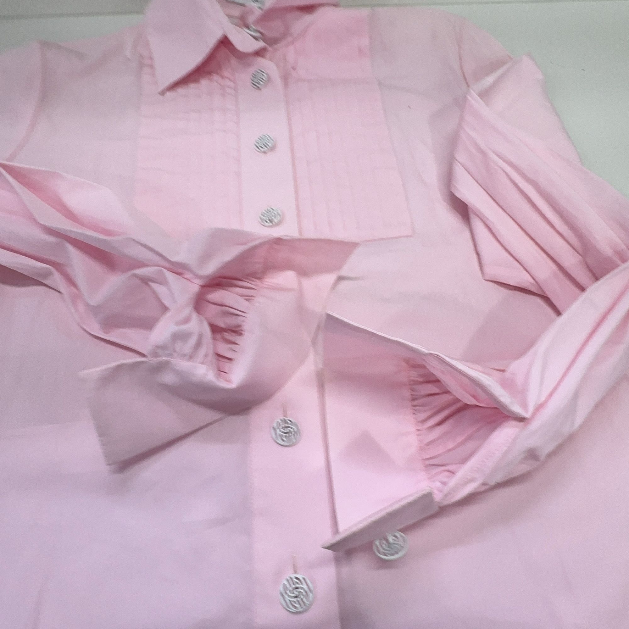 Chanel Chanel Pink Pleated Button Up Shirt Size 34 Size XS / US 0-2 / IT 36-38 - 6 Thumbnail