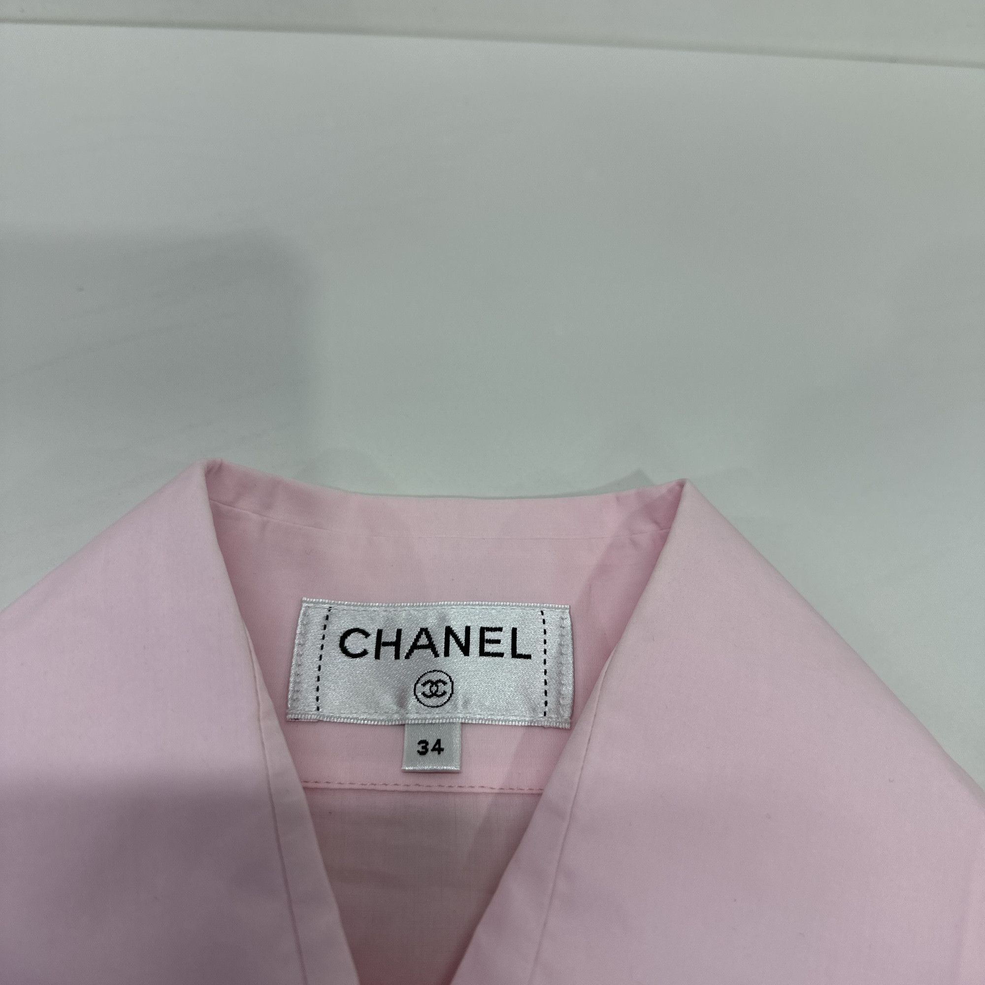Chanel Chanel Pink Pleated Button Up Shirt Size 34 Size XS / US 0-2 / IT 36-38 - 3 Thumbnail