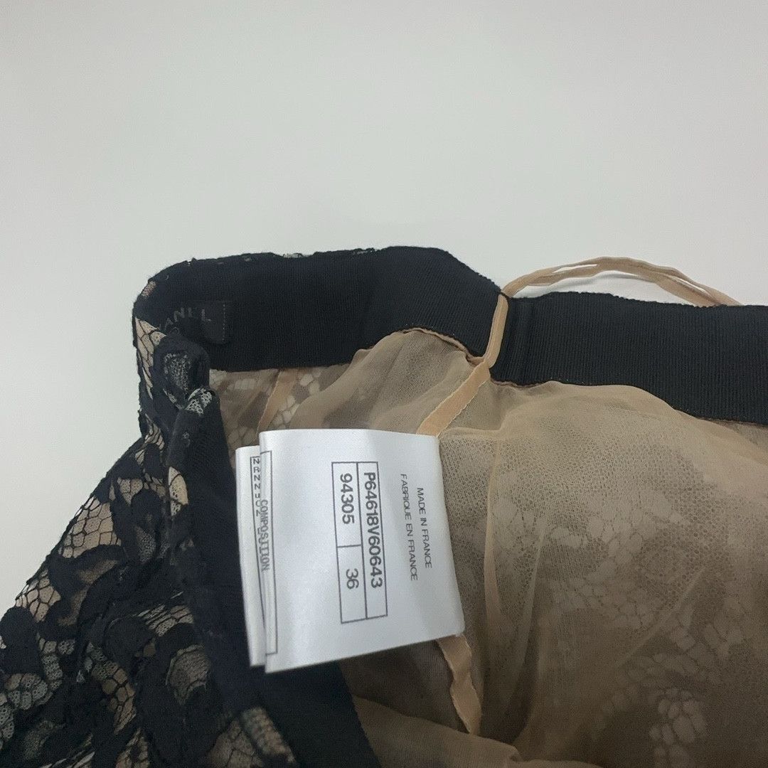 Chanel Chanel Black Lace Midi Skirt Size 36 Size 26" / US 2 / IT 38 - 3 Thumbnail