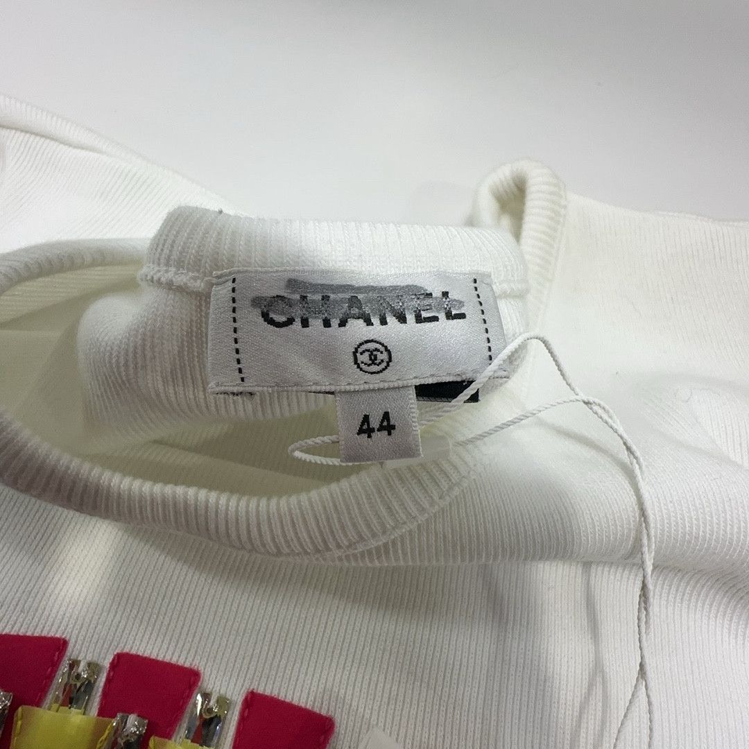 Chanel Chanel Floral Logo Short Sleeve T-Shirt Size 44 Size L / US 10 / IT 46 - 4 Thumbnail