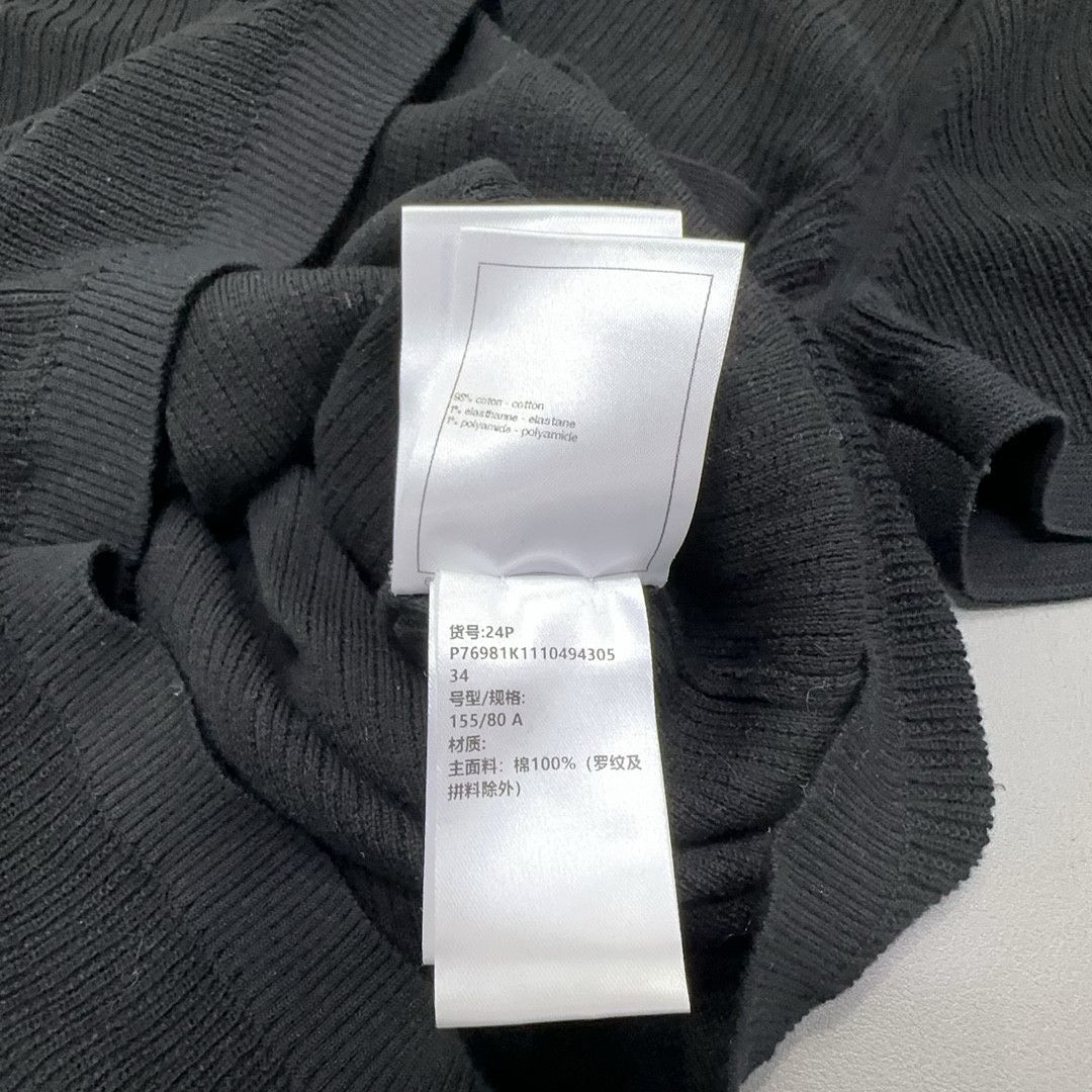 Chanel Chanel Black Knit Short Sleeve T-Shirt Size 34 Size XS / US 0-2 / IT 36-38 - 4 Thumbnail